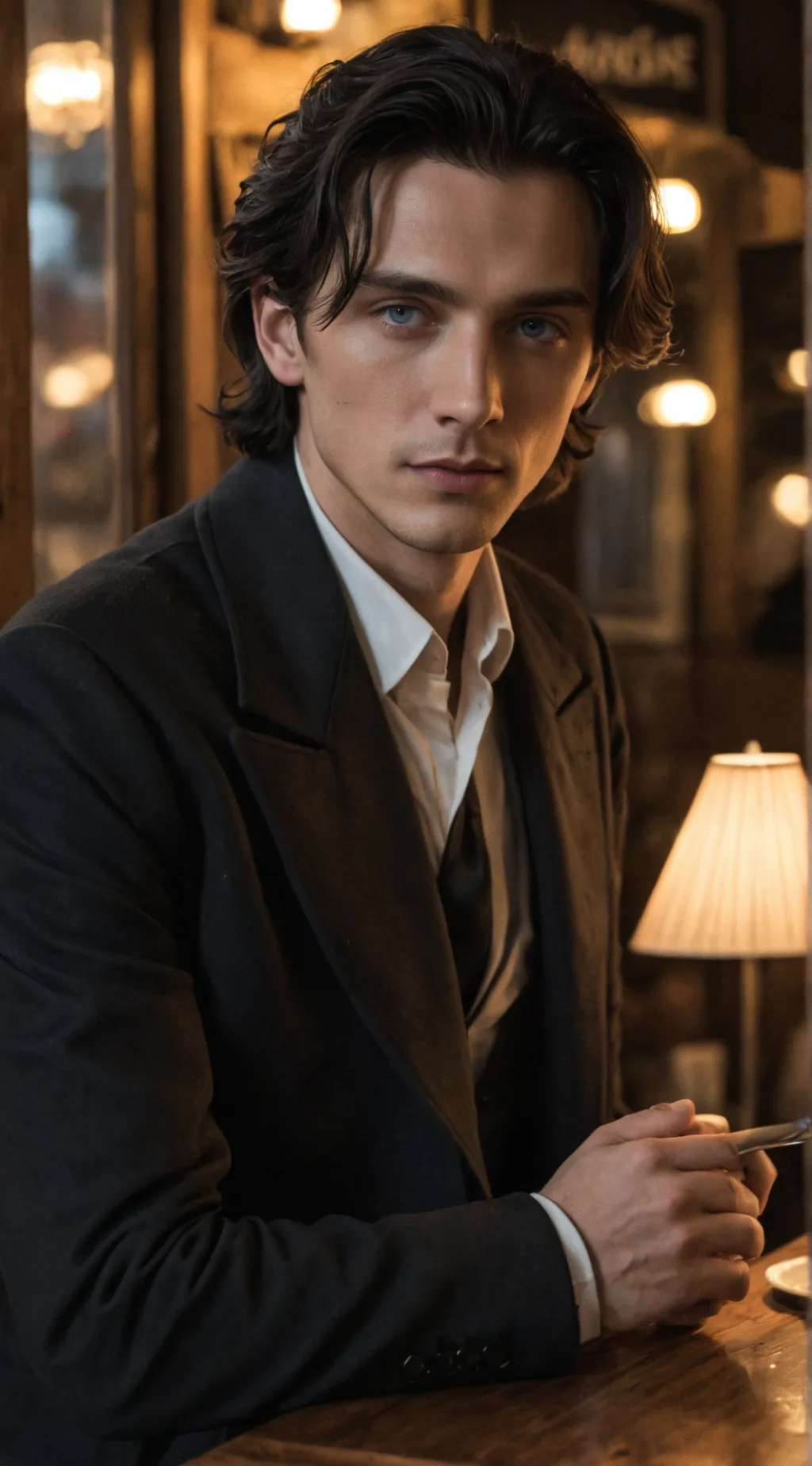 ai character: Damon  background