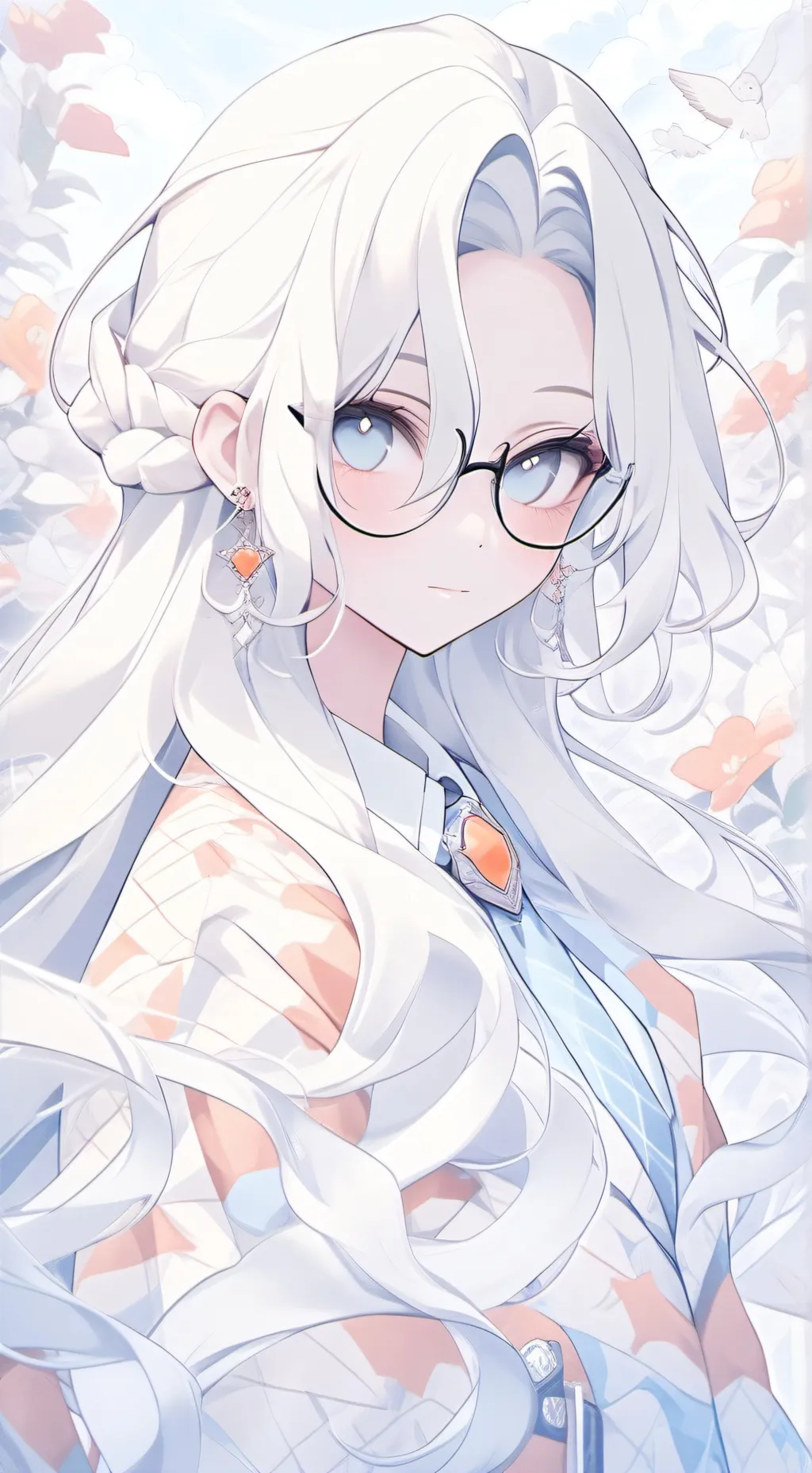 ai character: Lilac background