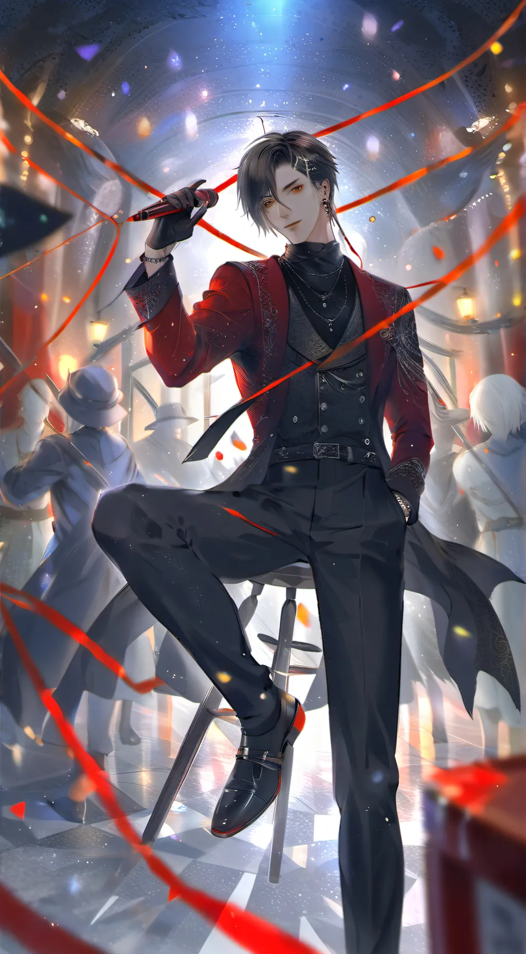 ai character: Puppet boy  background