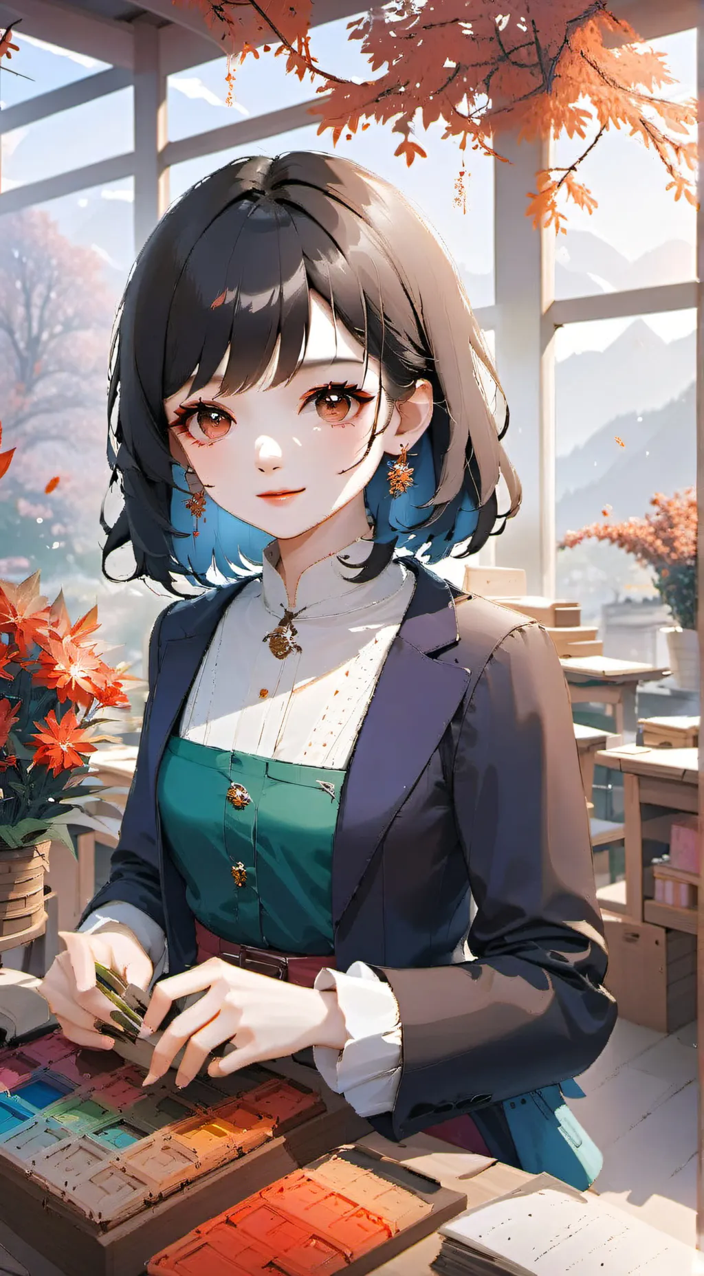 ai character: LVM SCHOOL! background