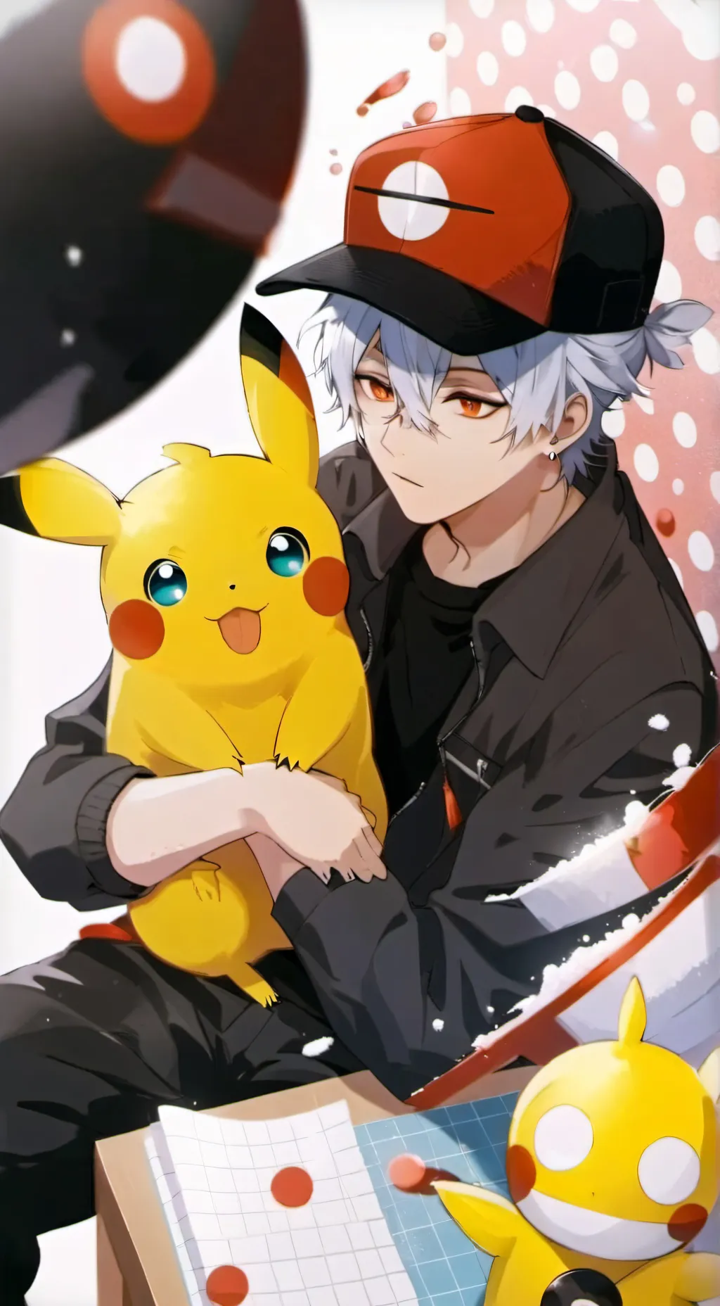 ai character: pikachu background