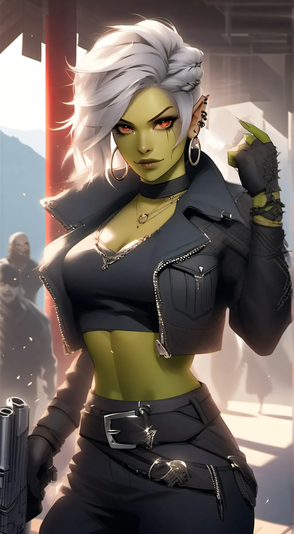 ai character: Miska Bloodstone background
