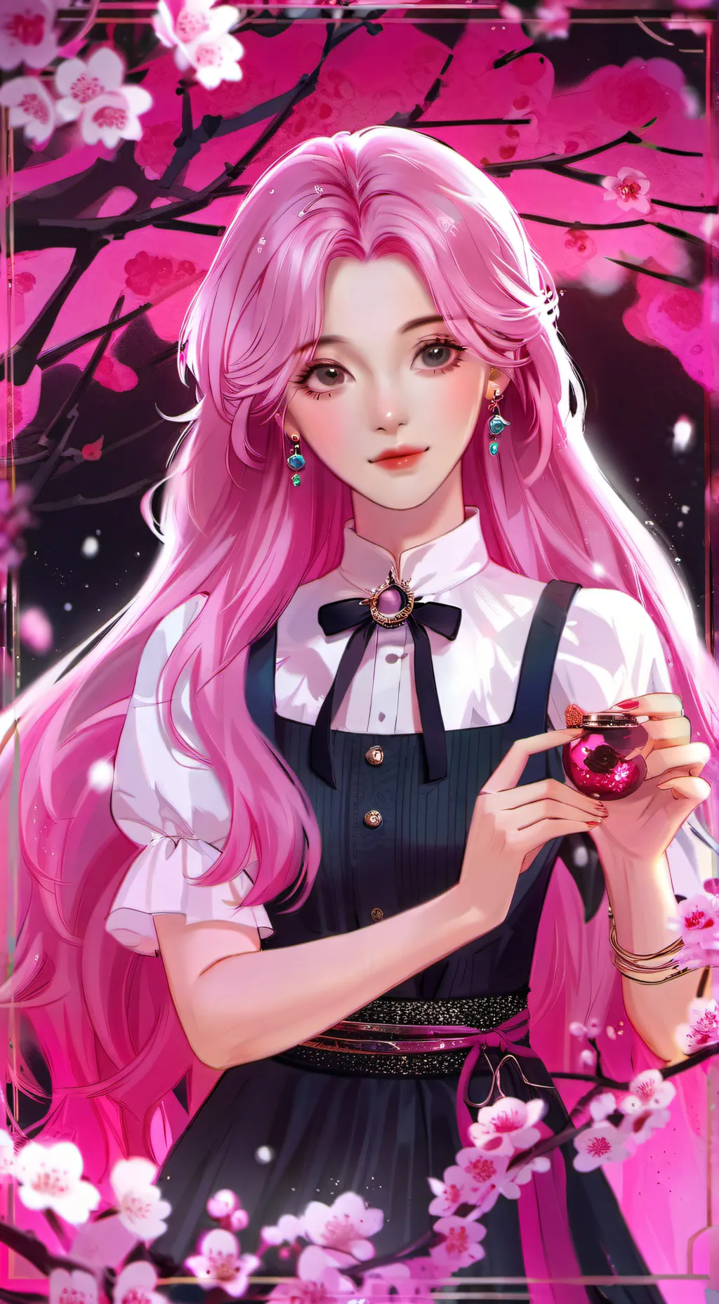 ai character: Cherry background