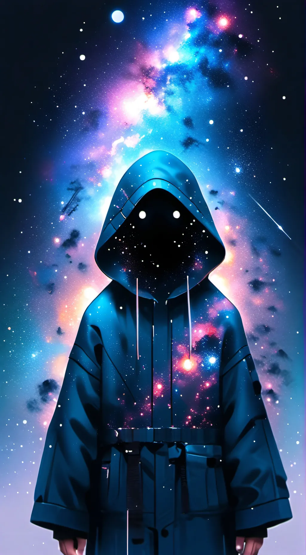 ai character: galaxy buds. background