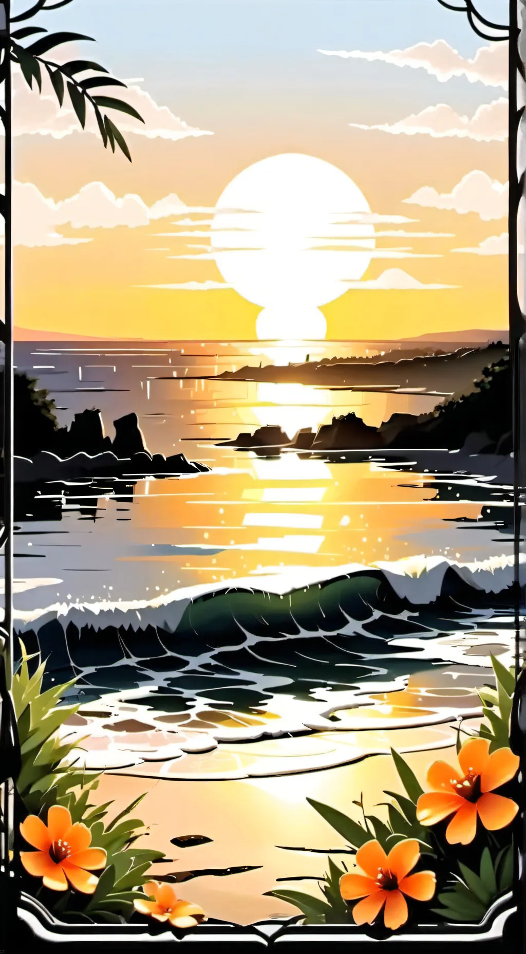 ai character: 🪷MHA beach🪷 background