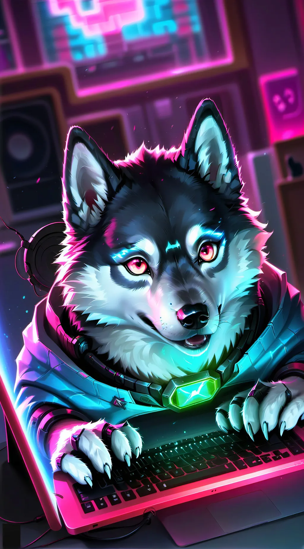 ai character: Cyberfox background