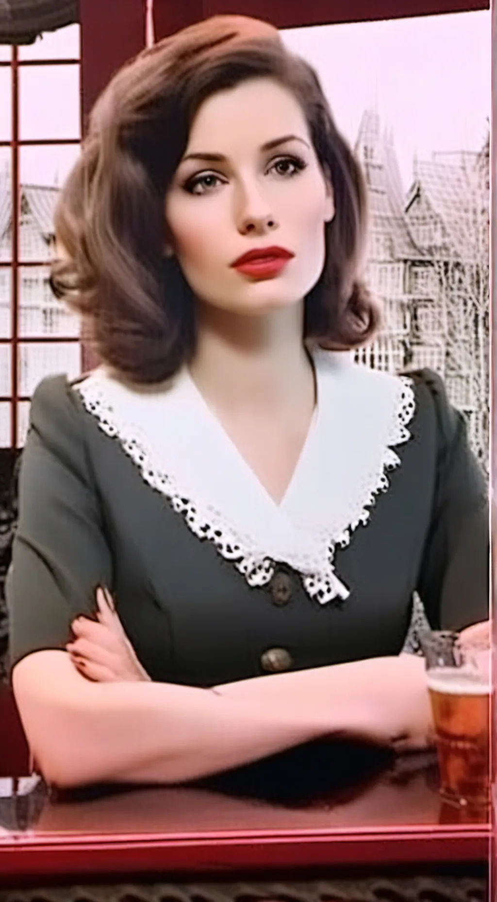 ai character: Marie,  ماری  background