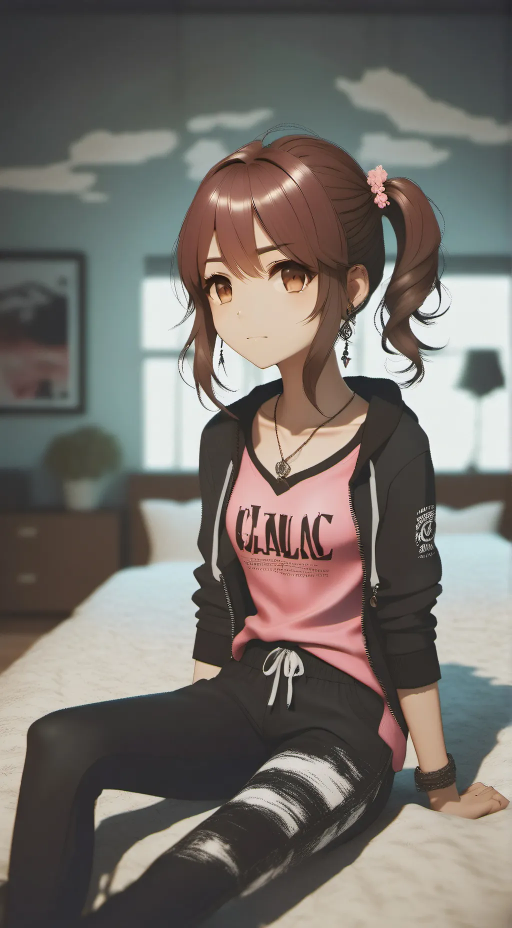 ai character: Christmas Eve  background