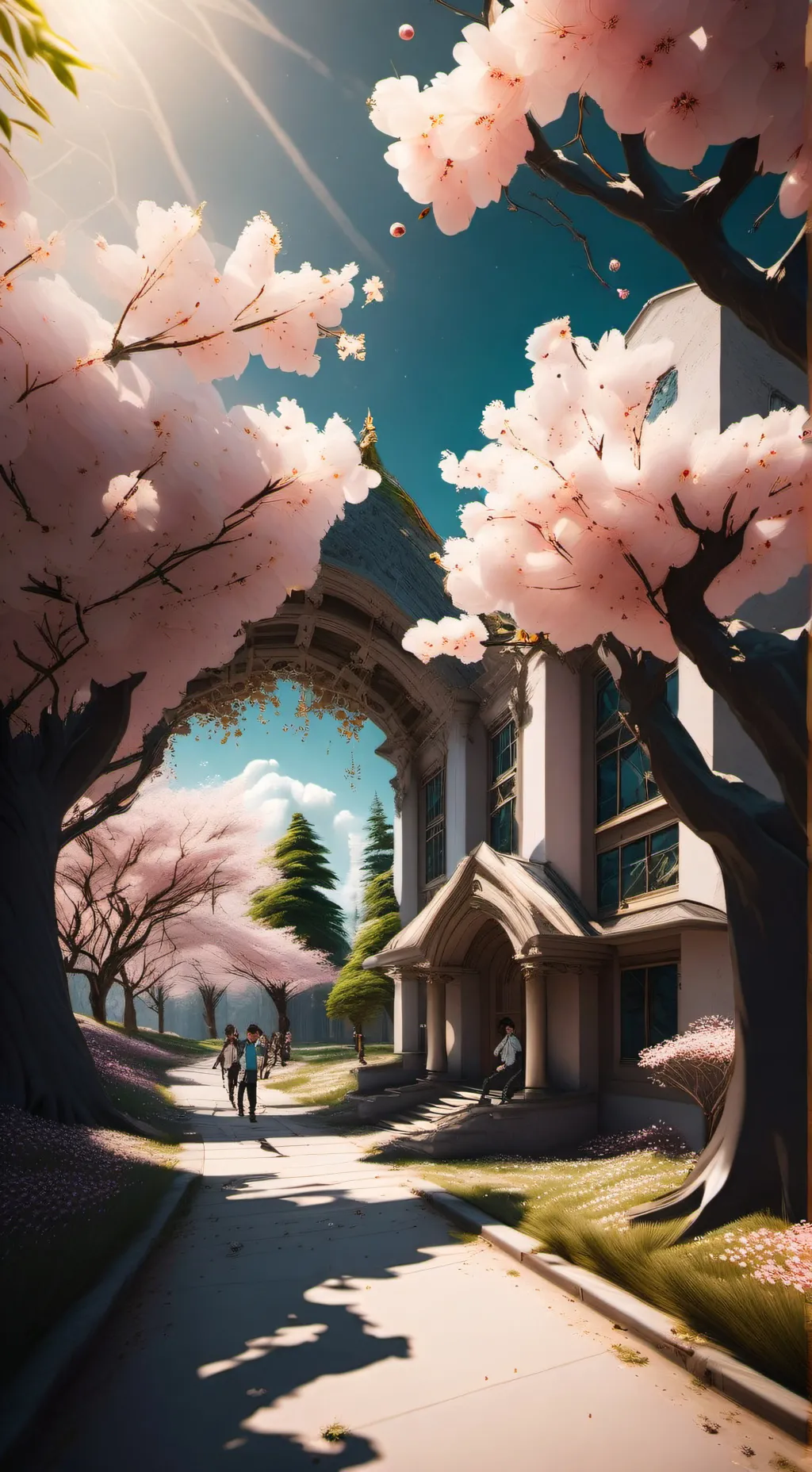 ai character: |Naguriai Academy| background