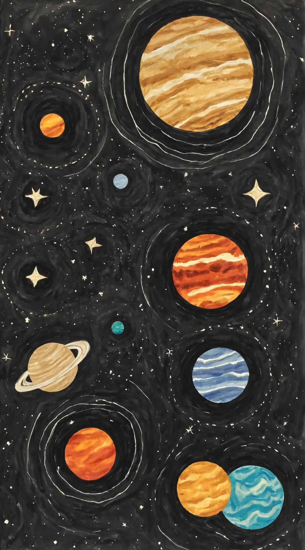 ai character: Planets background
