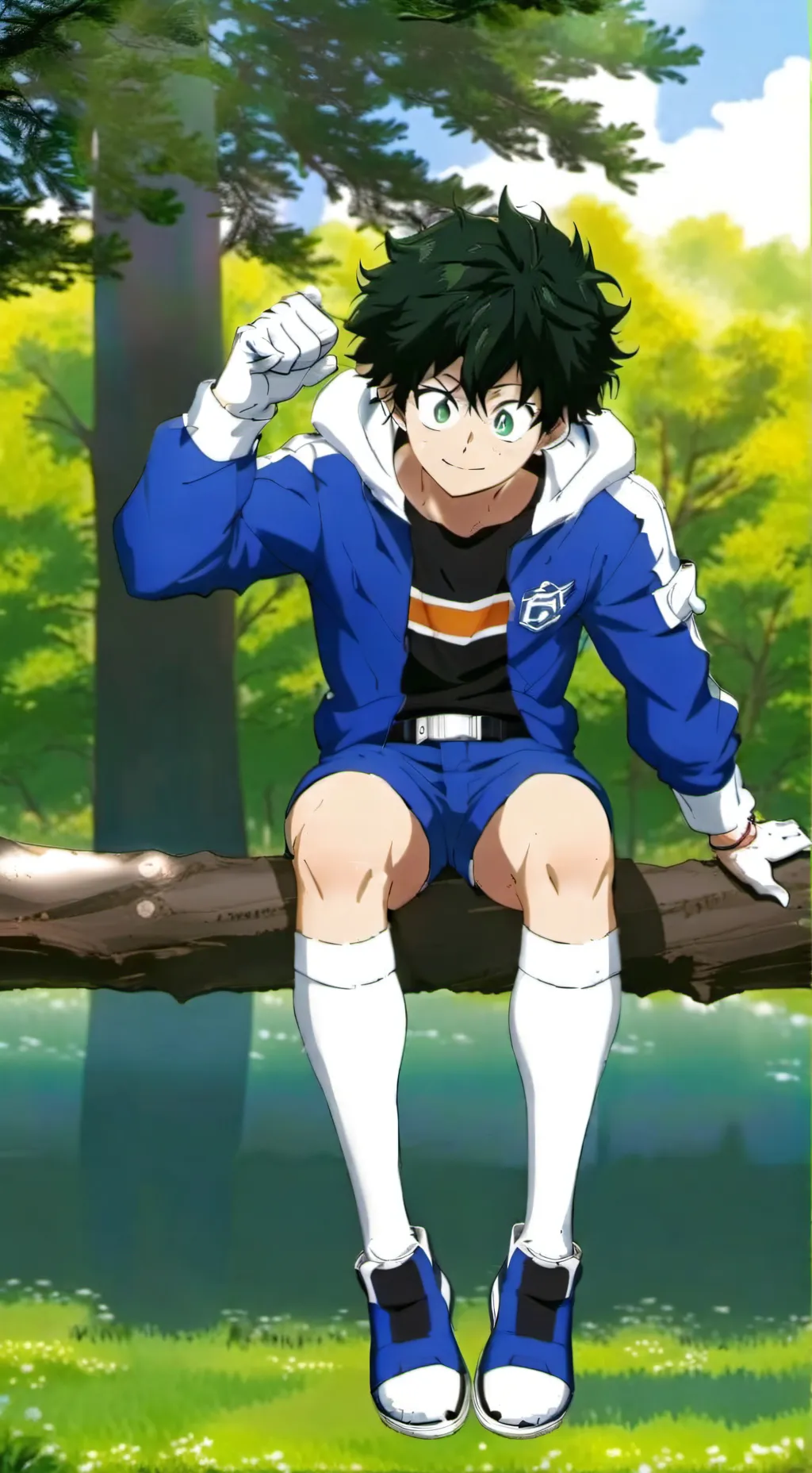 ai character: deku y uraraka  background