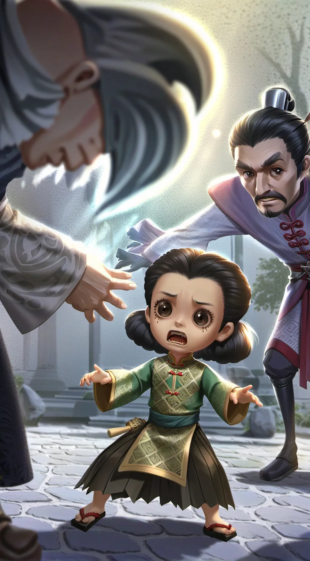 ai character: a komonos cry background
