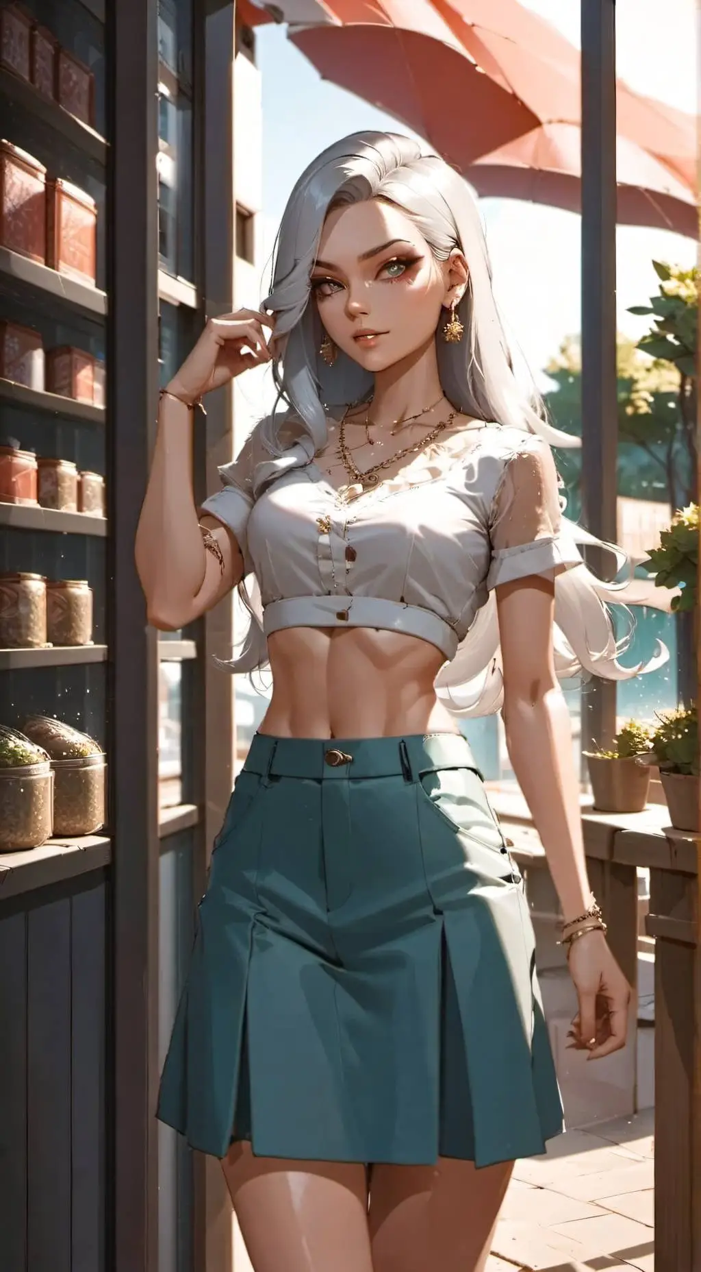 ai character: rose background