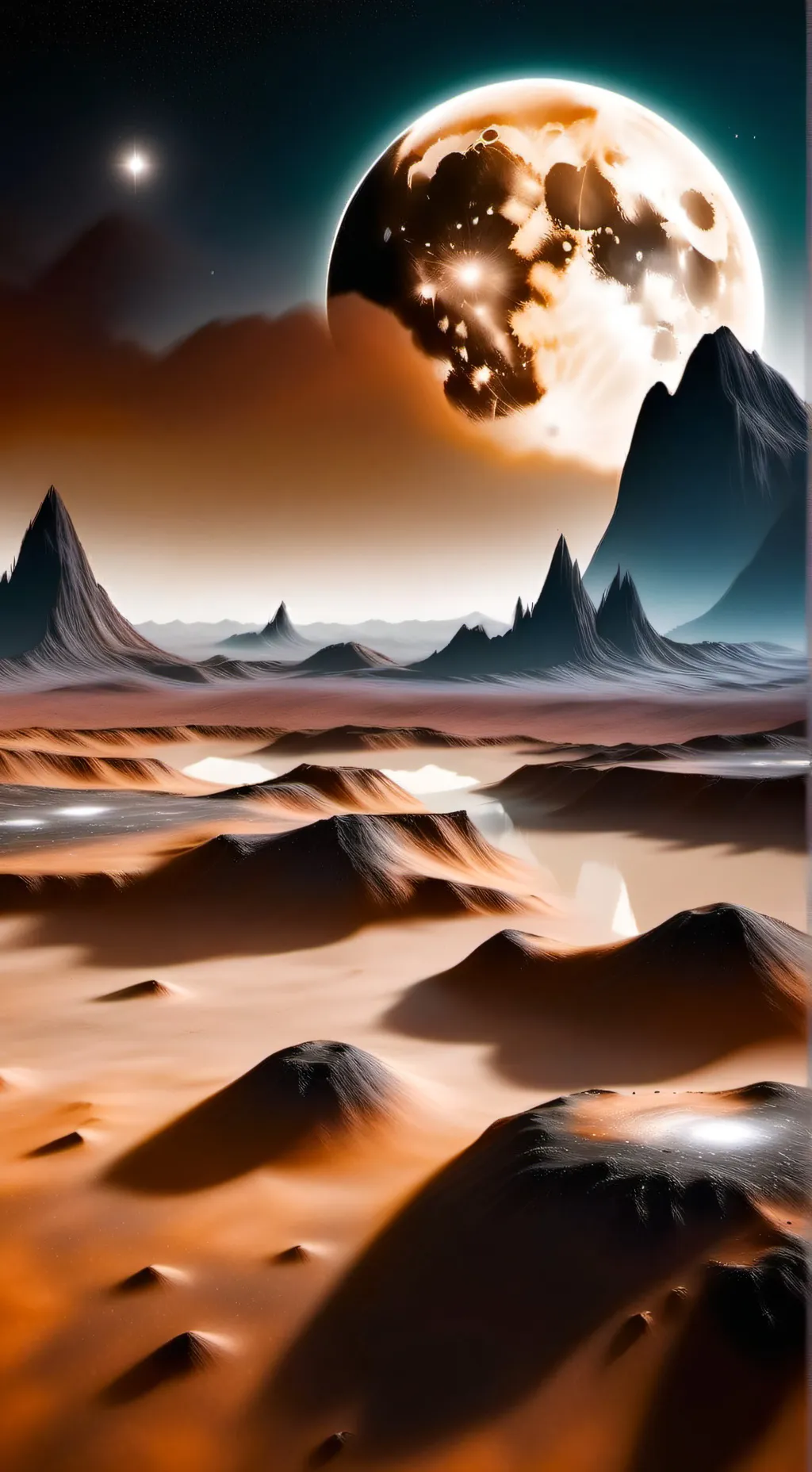 ai character: mars vs moon background