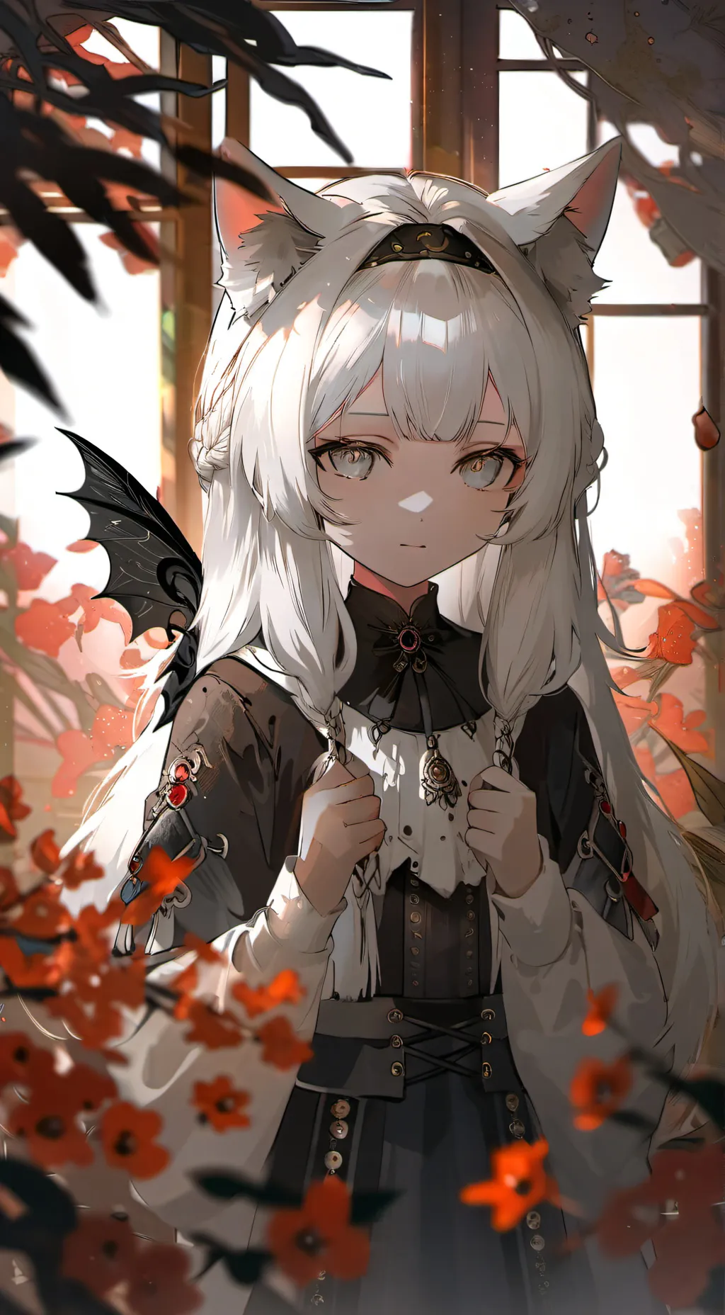 ai character: Ebony Doll Furry Spirit background