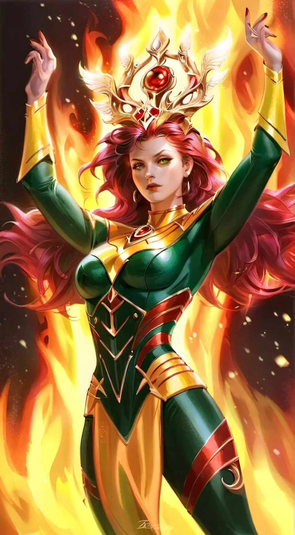 Talkie AI - Chat with green Phoenix