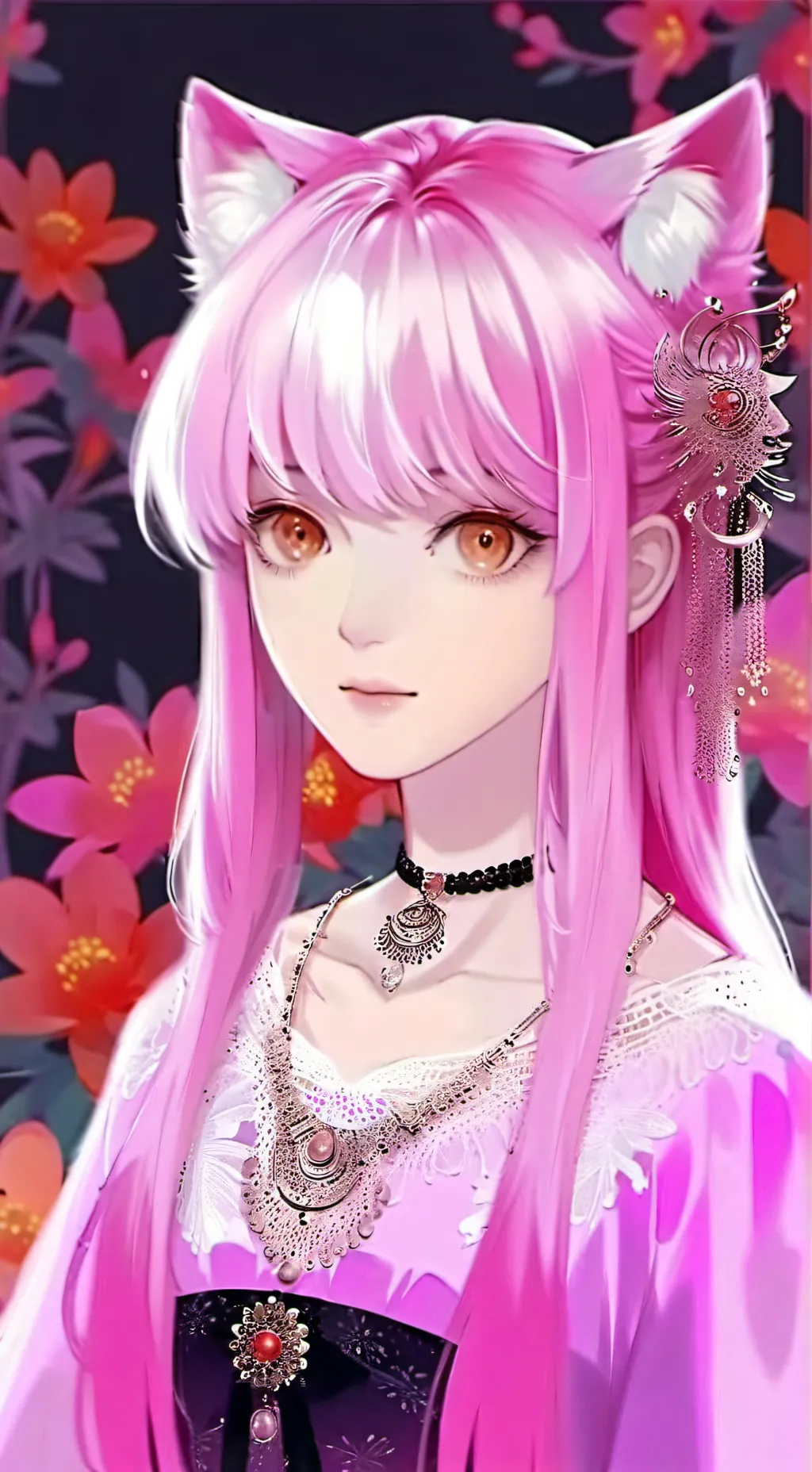 ai character: Kawaii chan  background