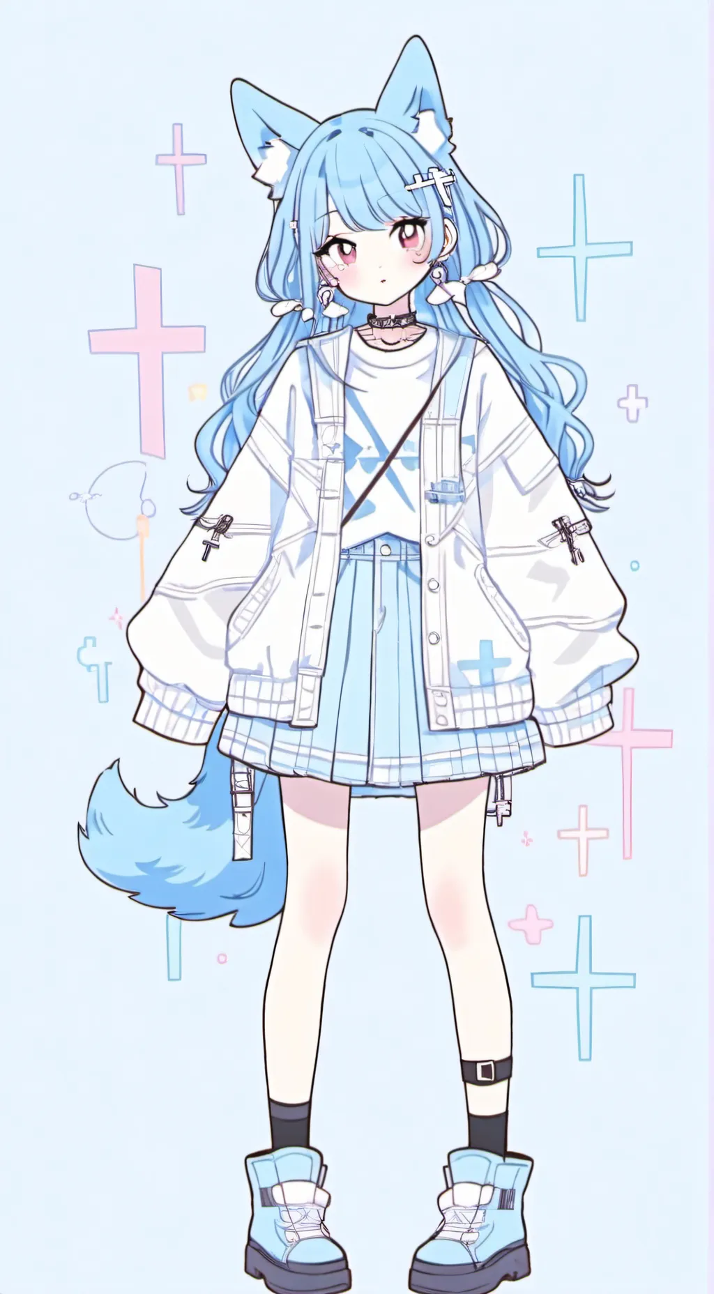 ai character: Bella the wolf background