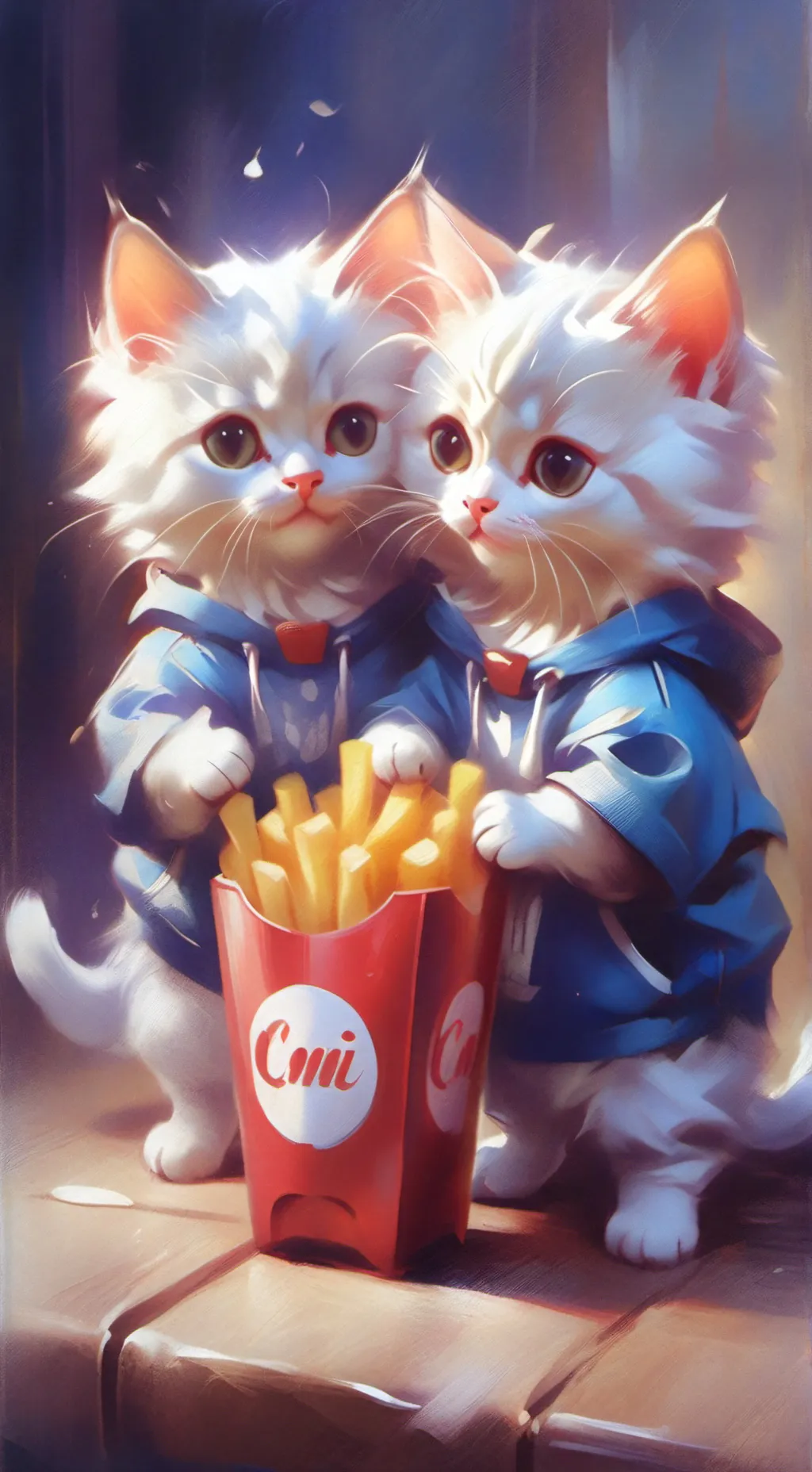 ai character: cookie and candy background