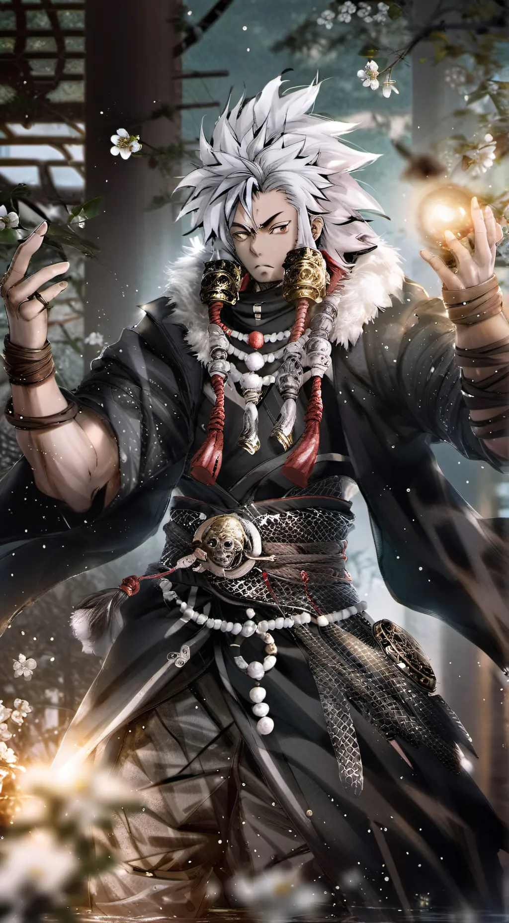 ai character: Yoriichi horror  background