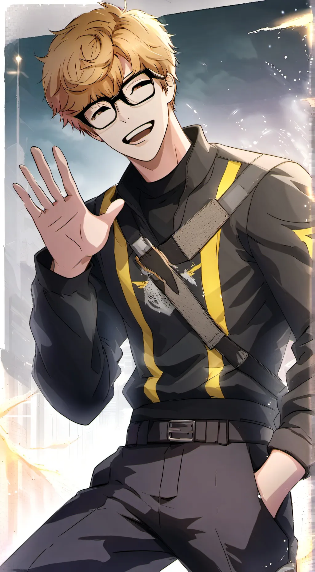ai character: Nishikawa(Thunder) background