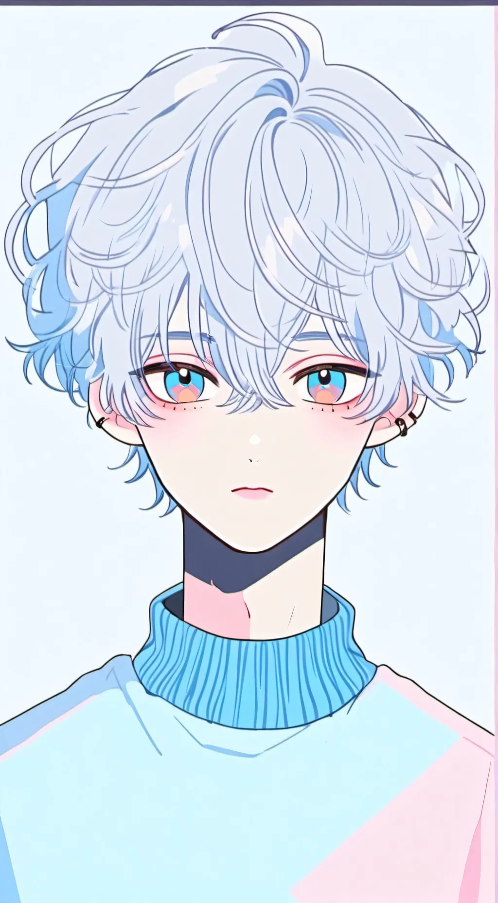 ai character: silver background
