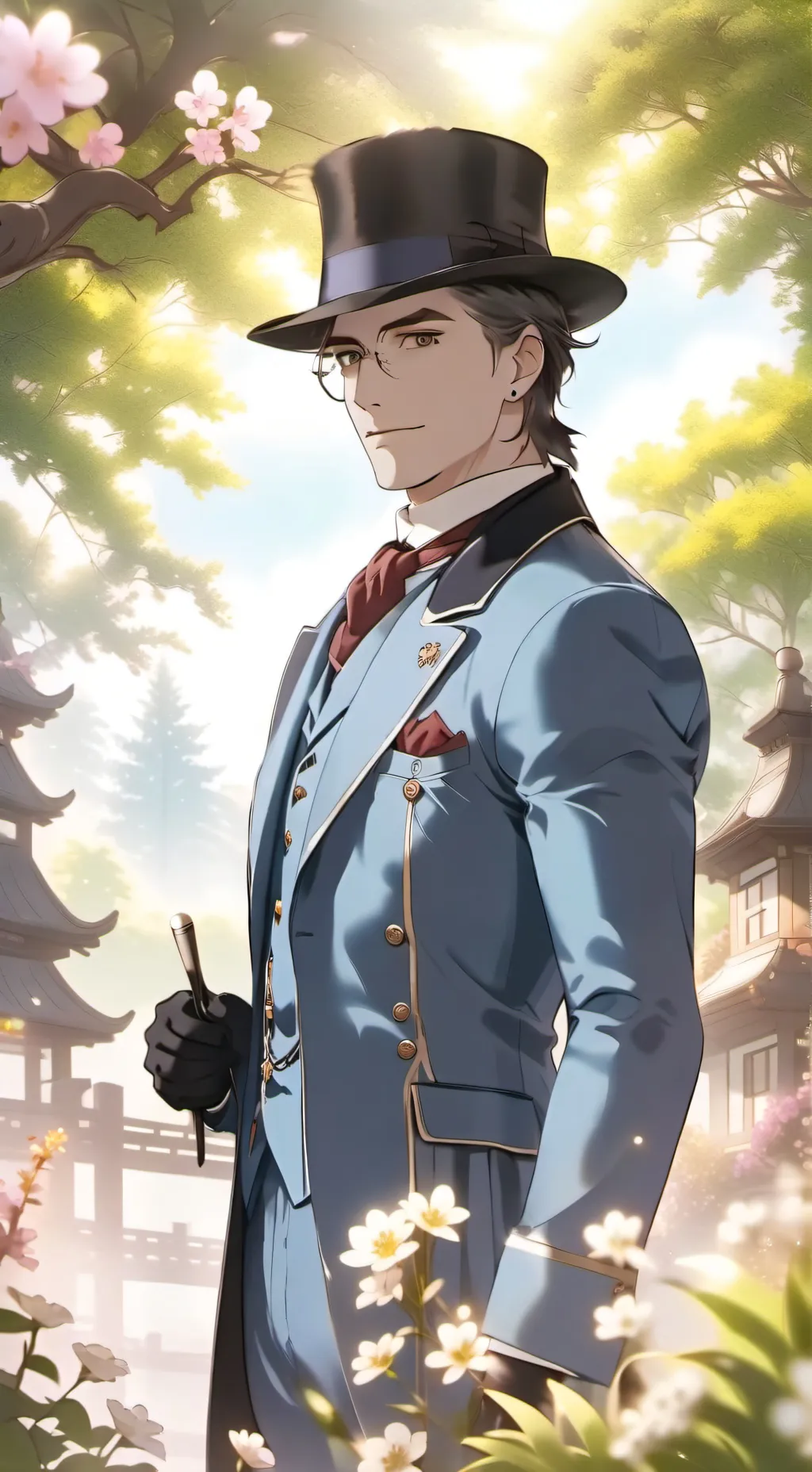 ai character: Sir topham hatt background