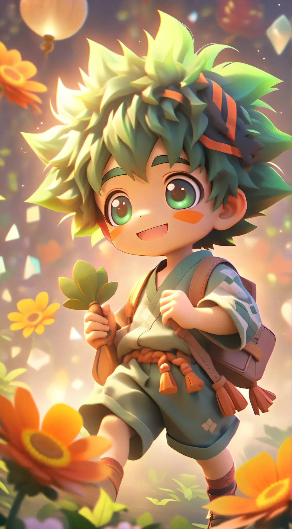 ai character: deku niño background