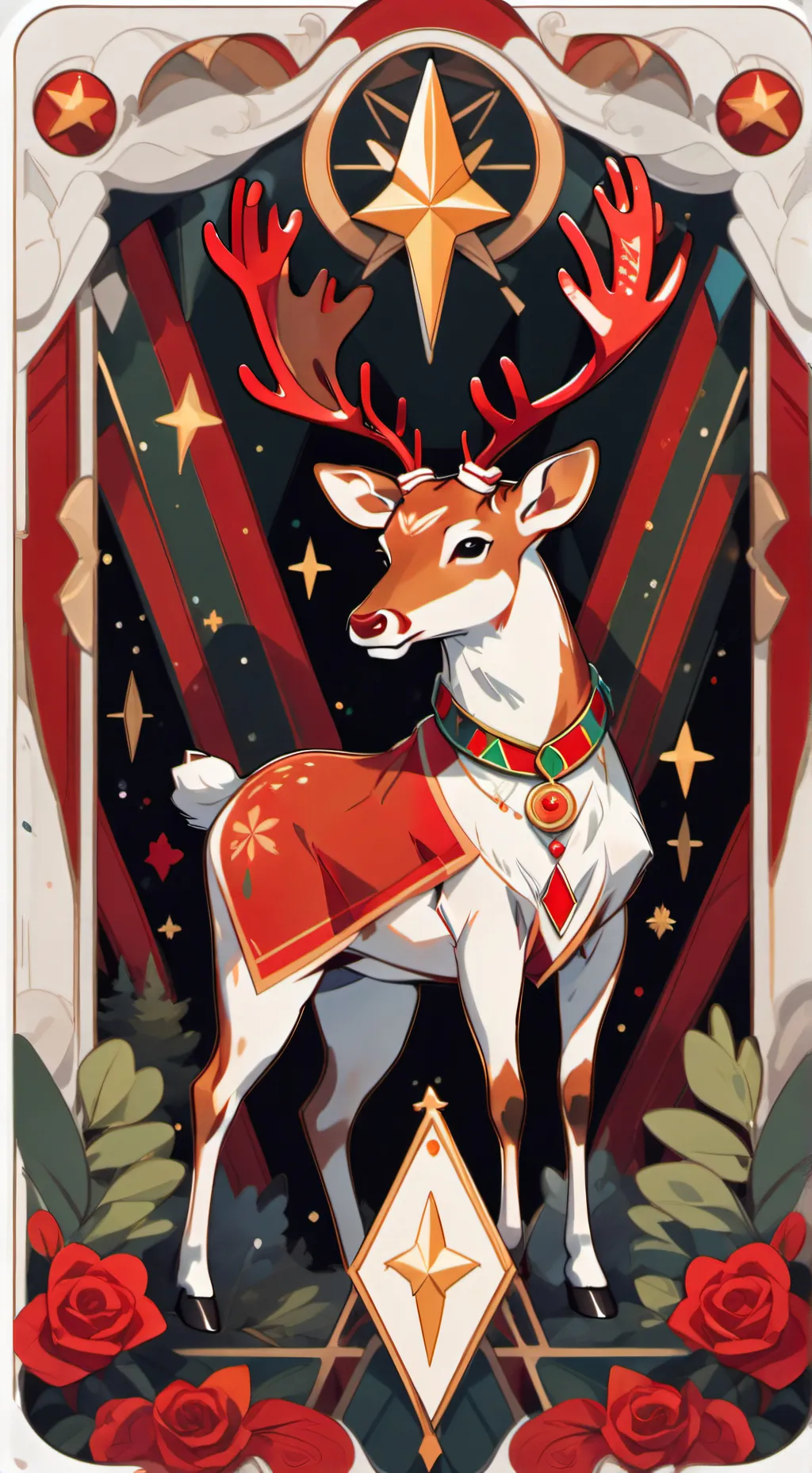 ai character: RUDOLPH!!!!! background