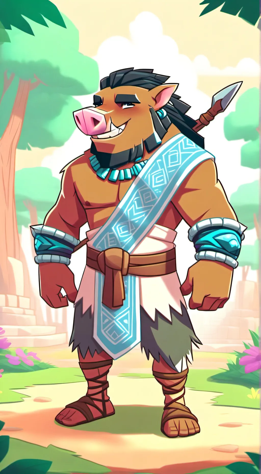 ai character: boarkus  background
