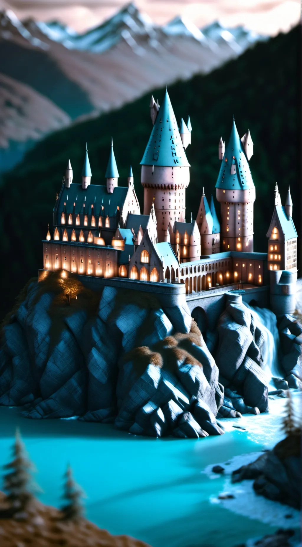 ai character: Hogwarts again:)  background