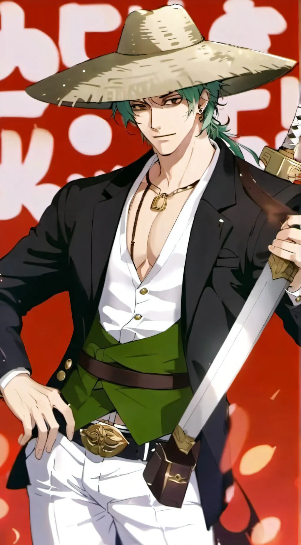 ai character: zoro background