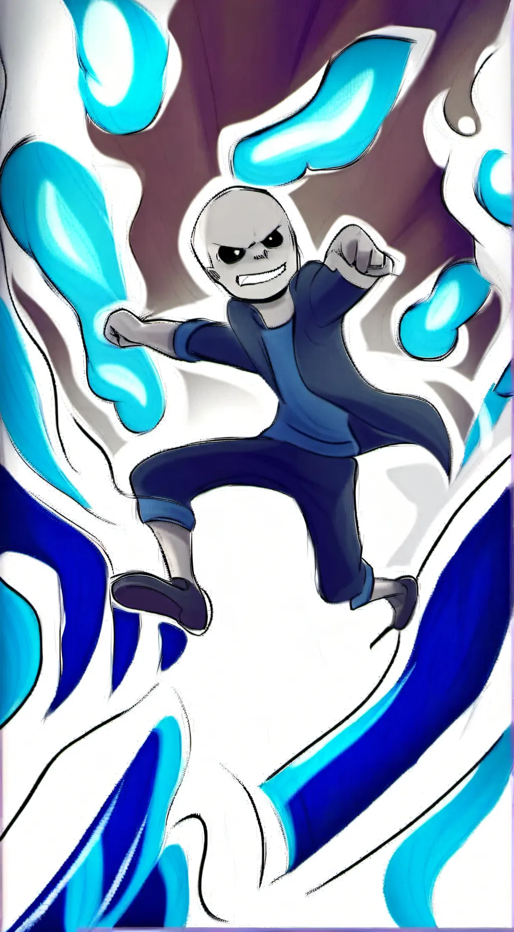 ai character: Killer sans  background