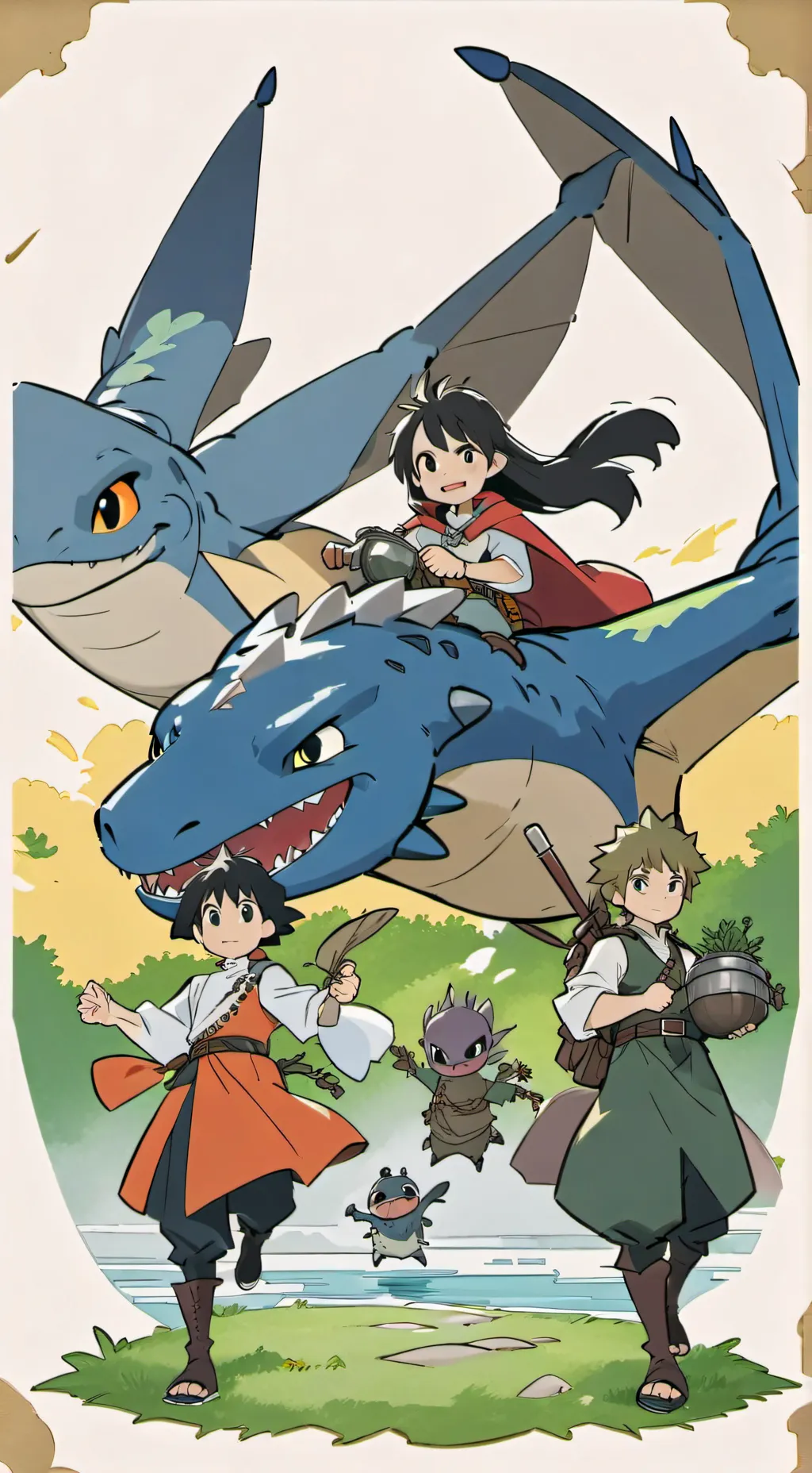 ai character: mha dragon  background
