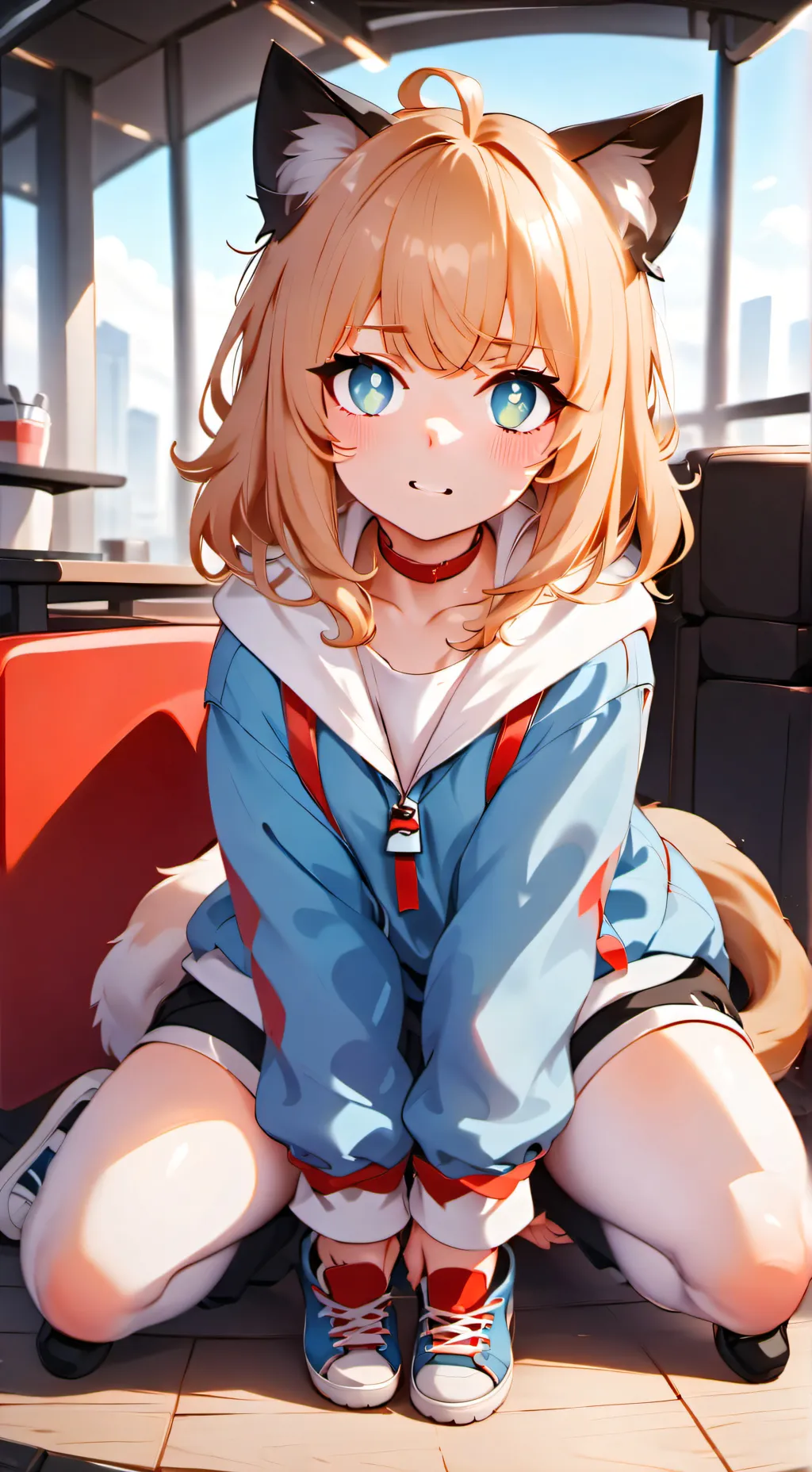 ai character: Karoline Sua gata. background