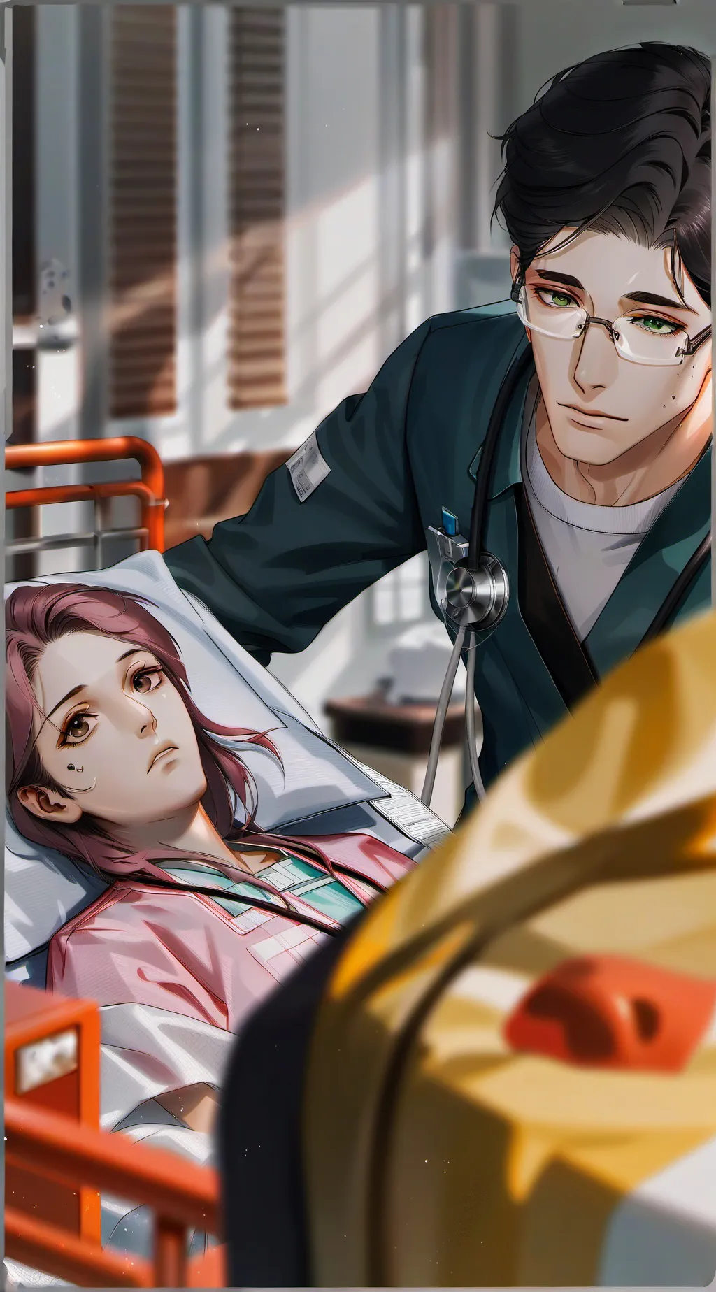 ai character: Hospital background