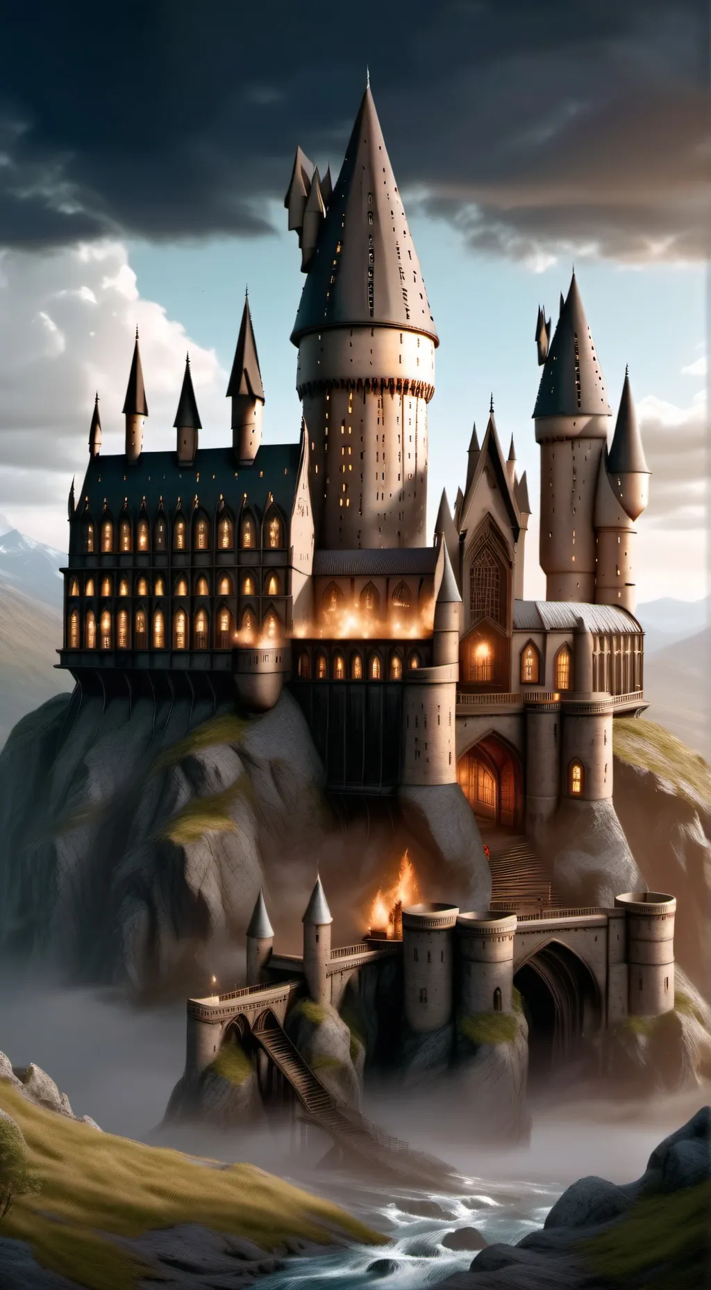 ai character: Hogwarts  background