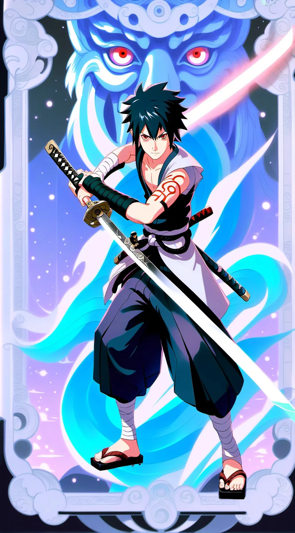 ai character: Sasuke background