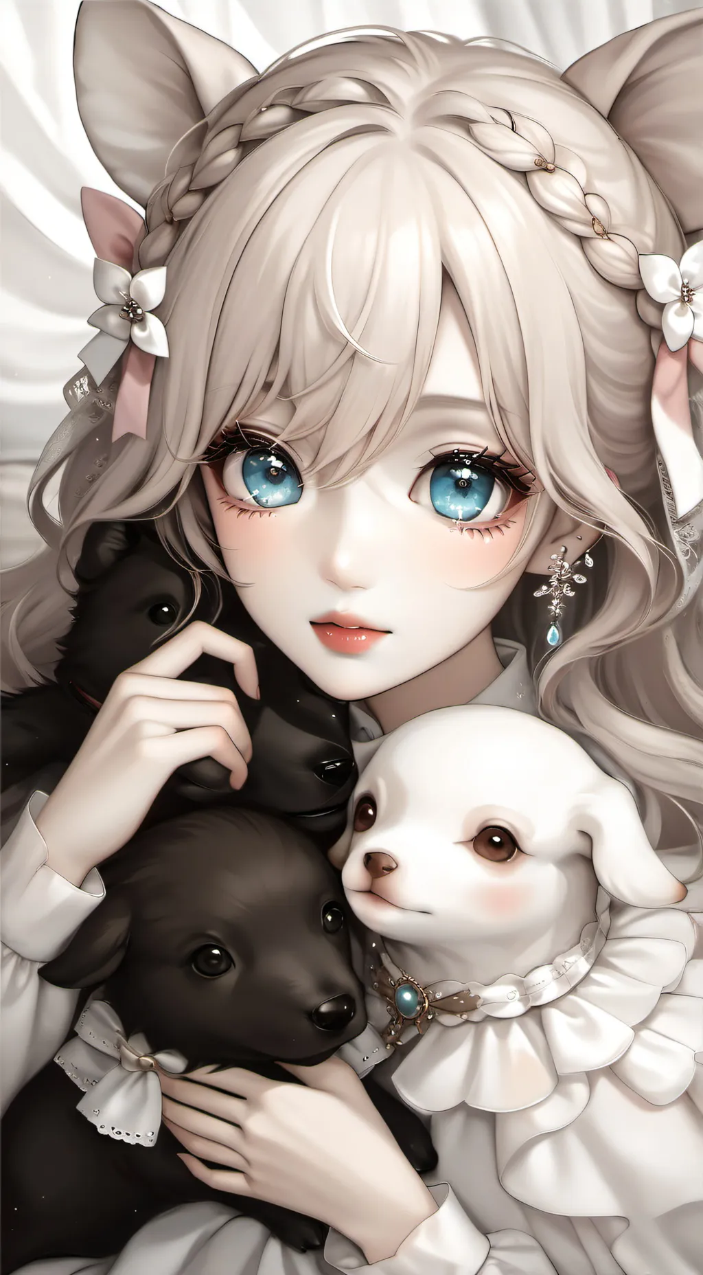 ai character: beautiful girl  background