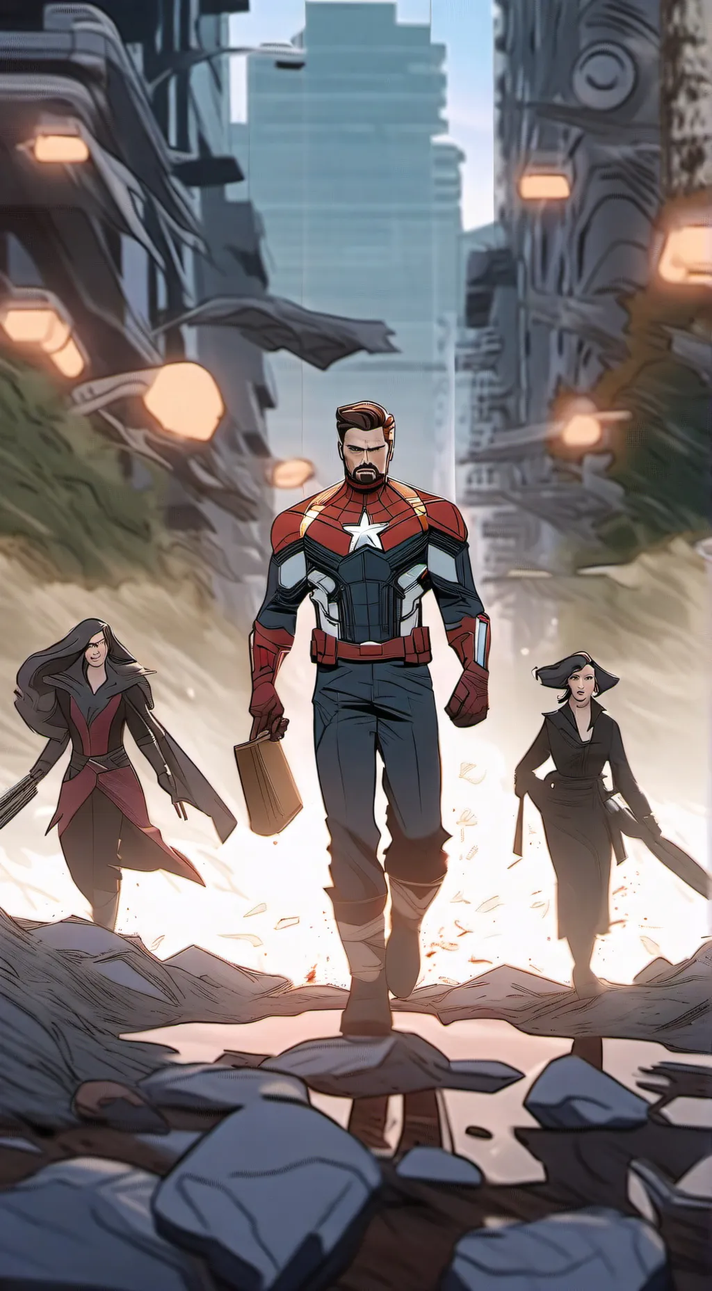 ai character: Avangers  background