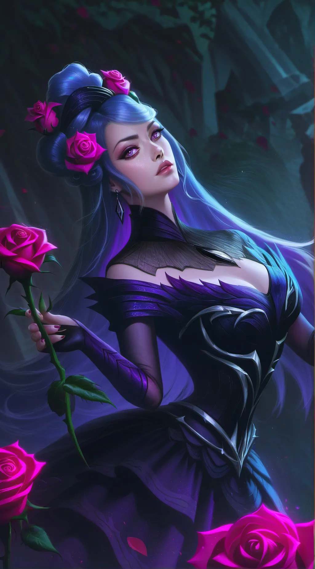 ai character: Rose background