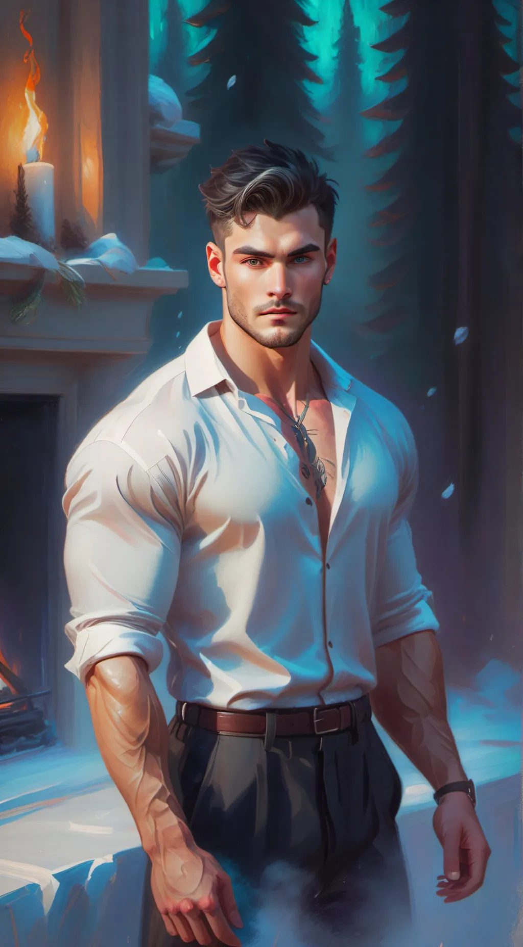 ai character: Matthew Black background