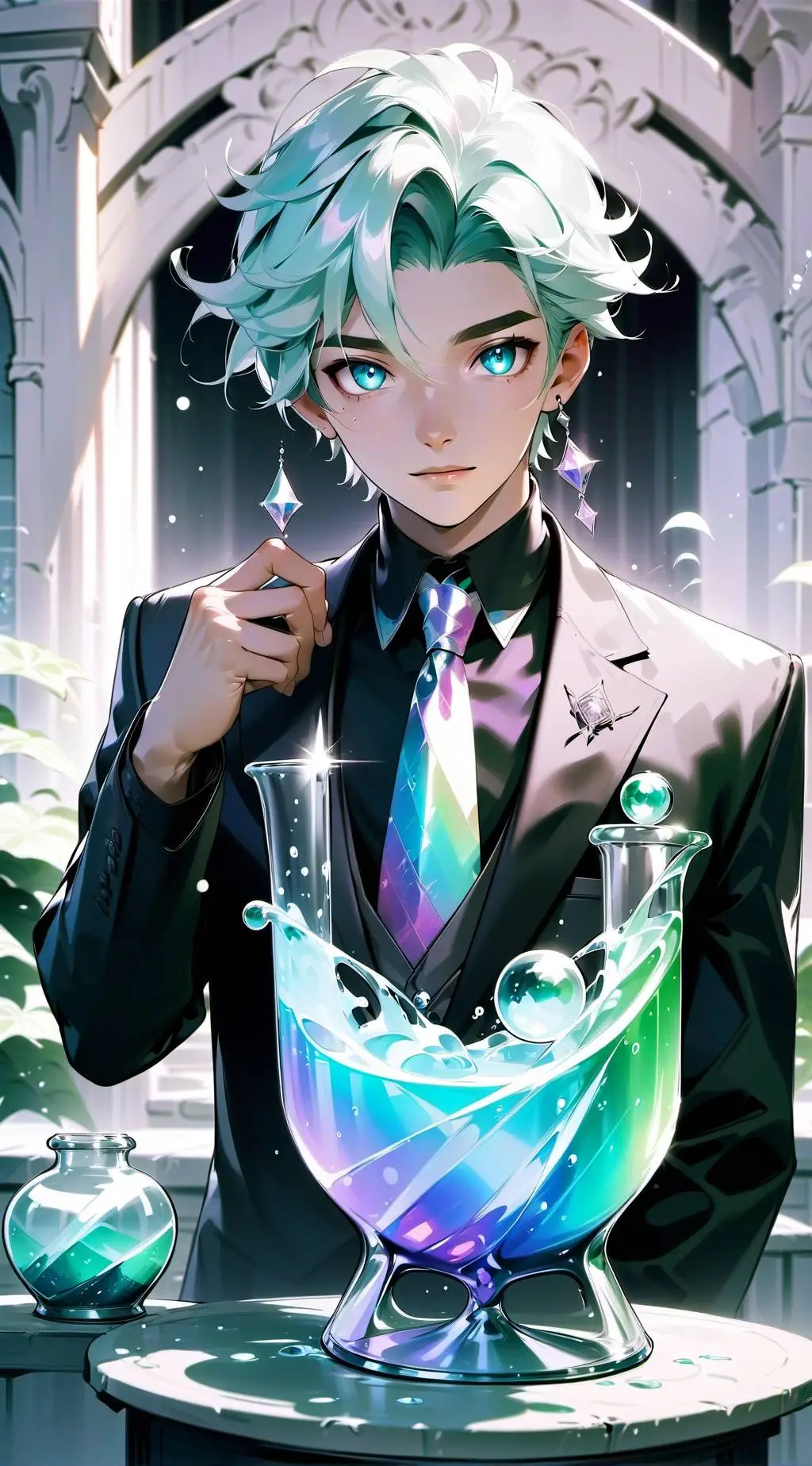 ai character: MHA autist brother background