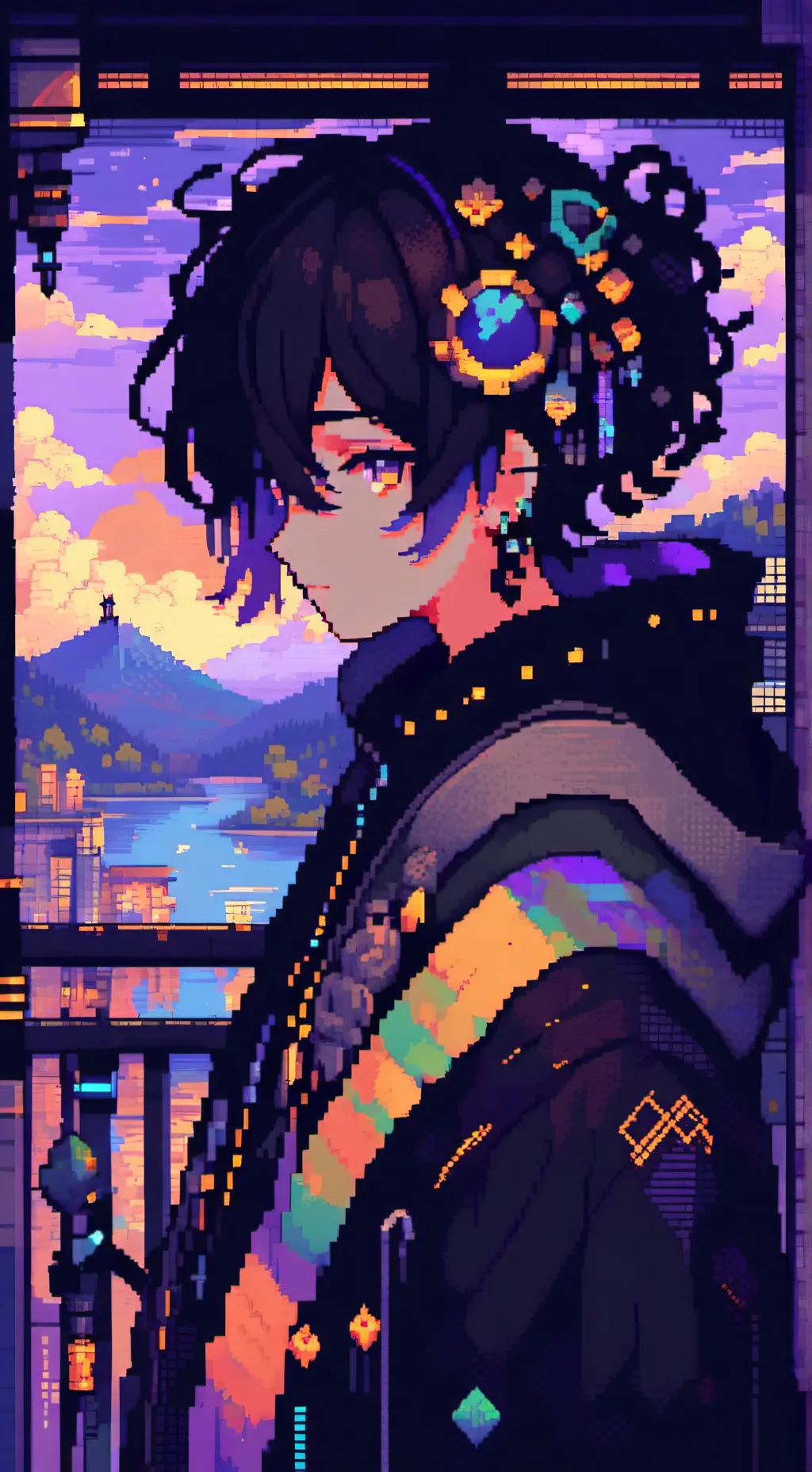 ai character: The boys💜🖤💛 background
