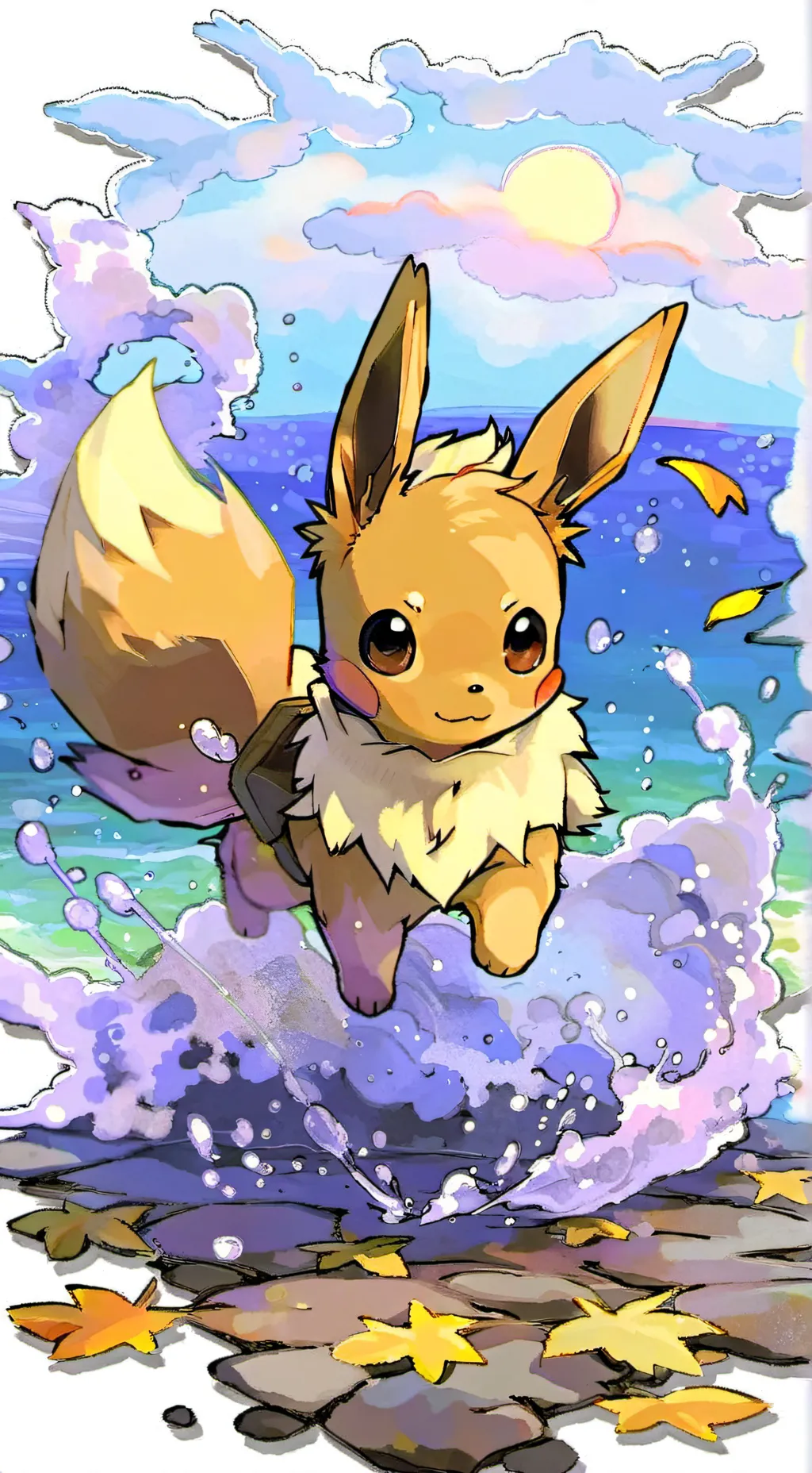ai character: Eevee background