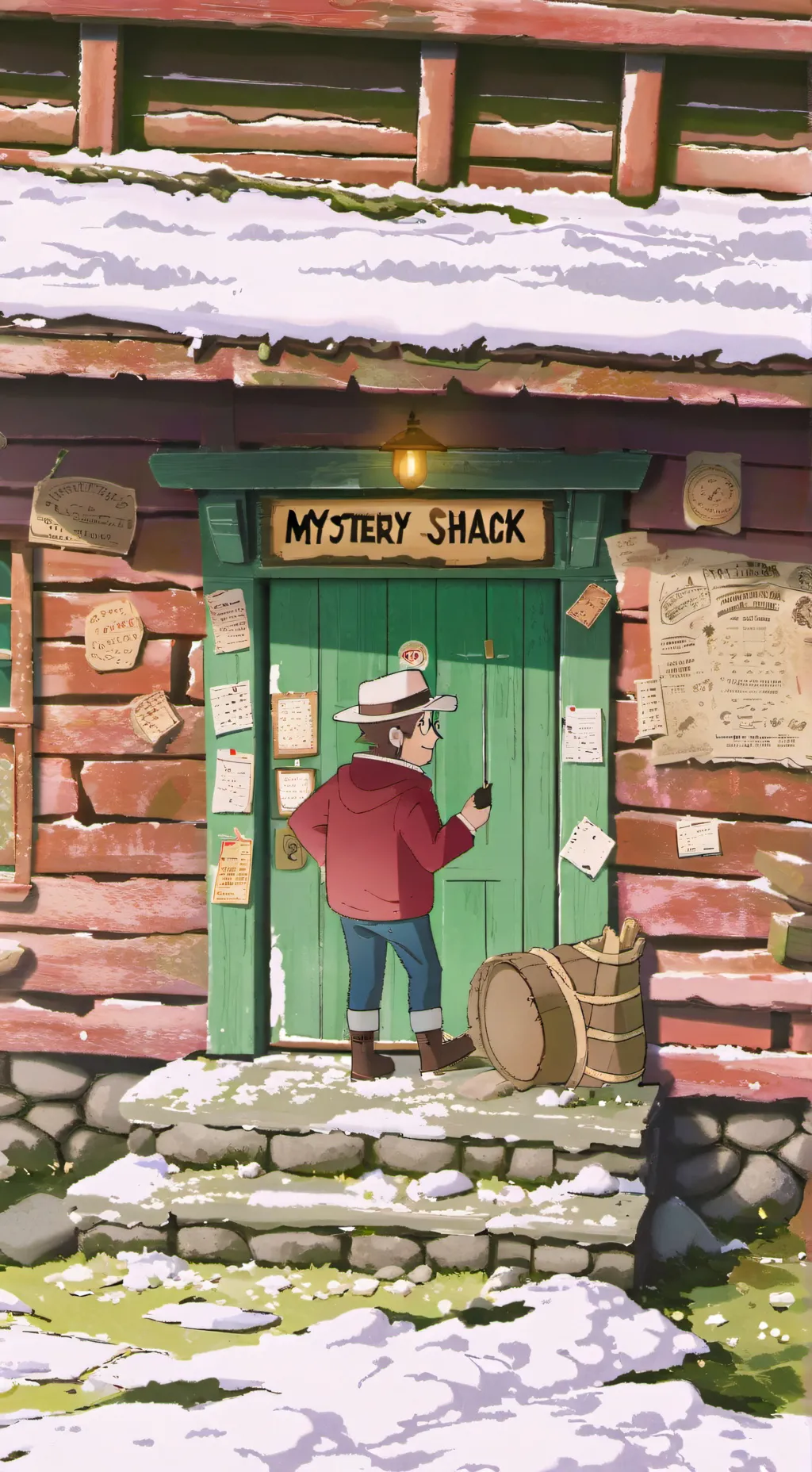 ai character: gravity falls background