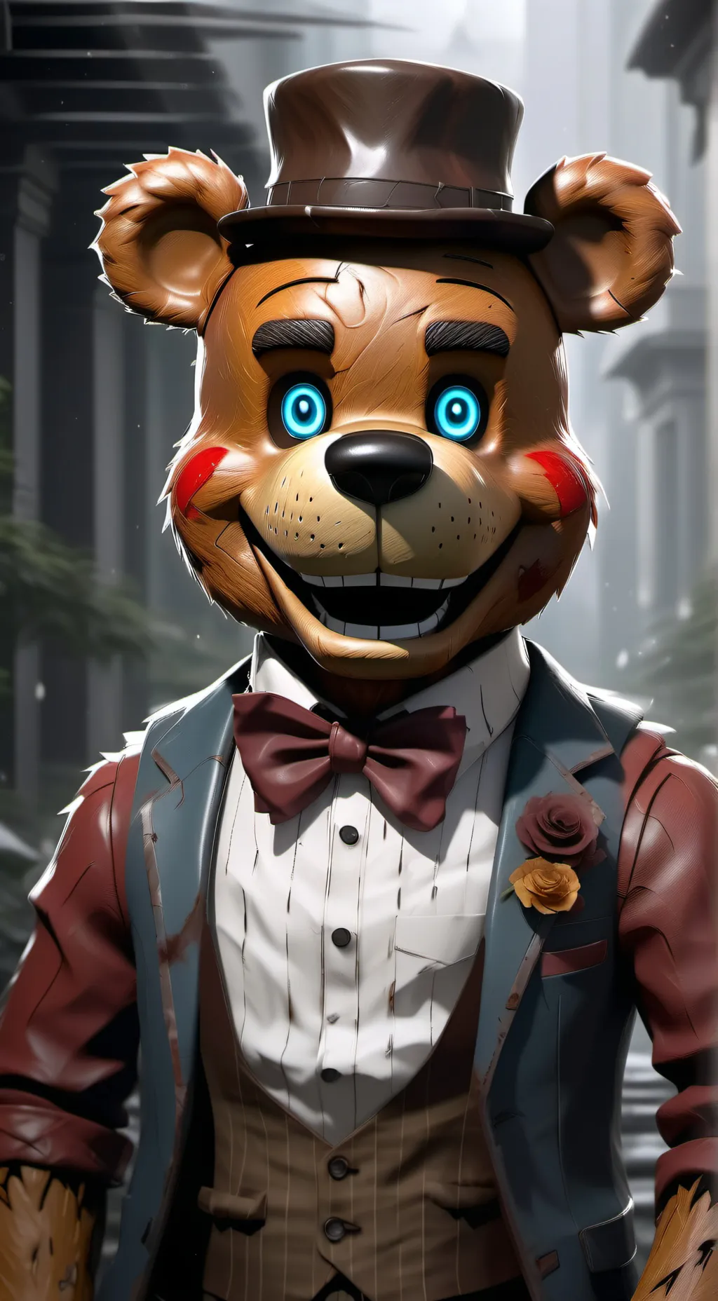 ai character: Freddy Fazbear  background