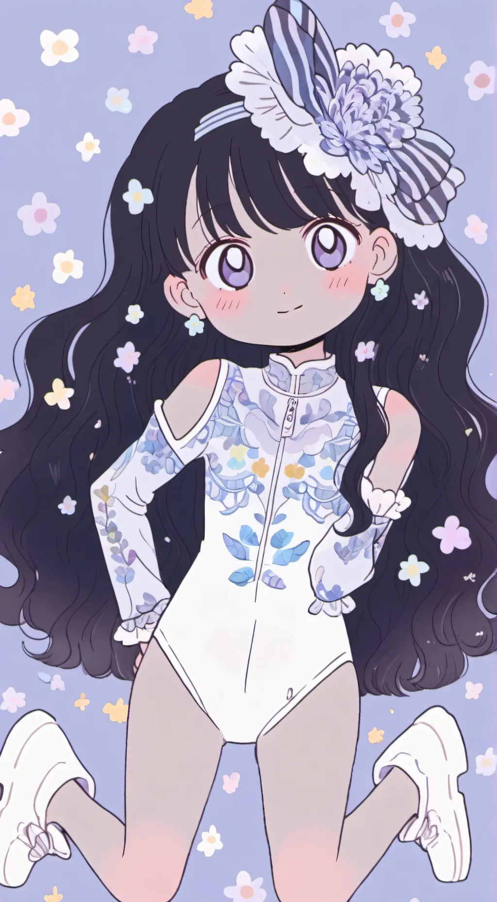 ai character: Stella in leotard background