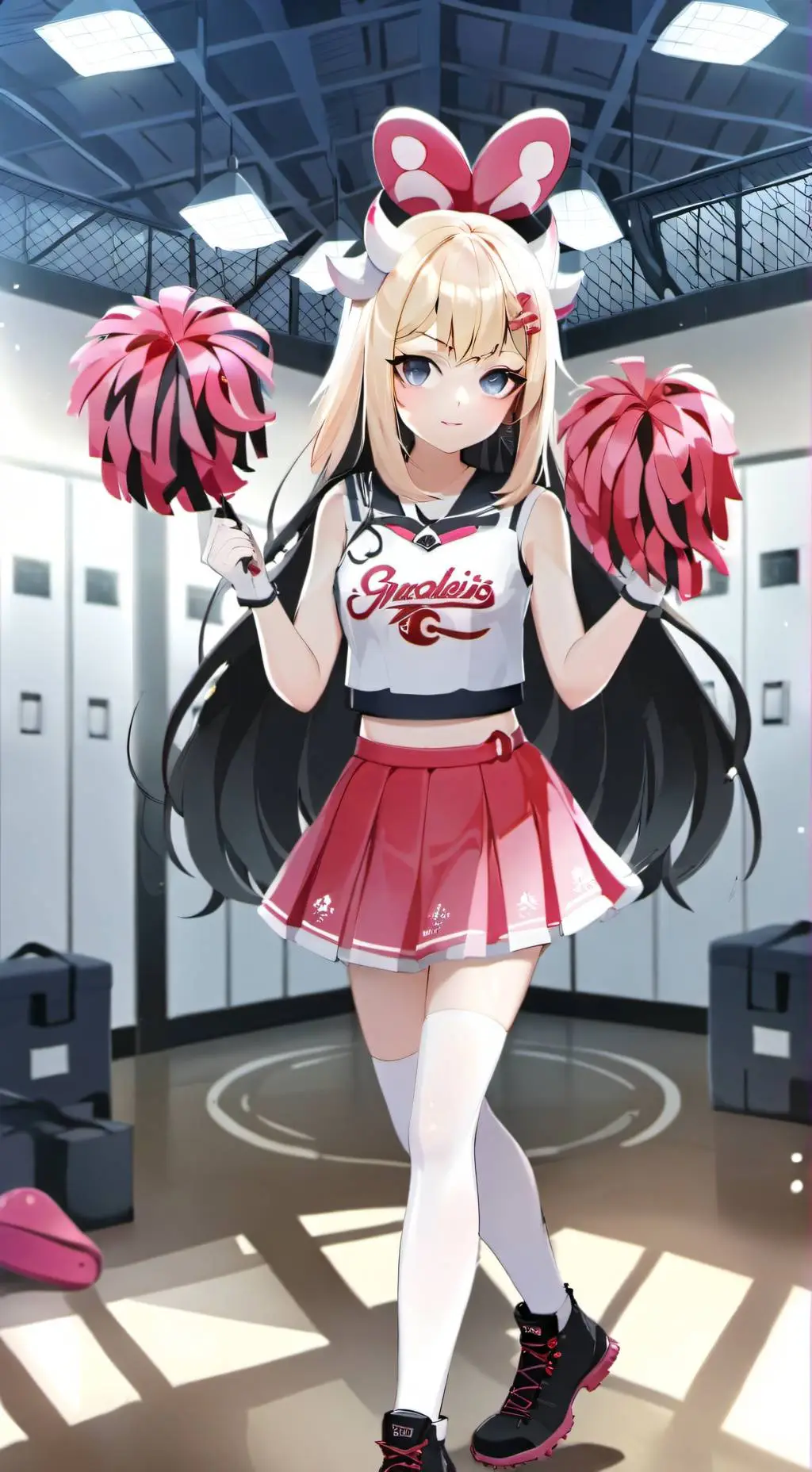 ai character: Cheer leader room background