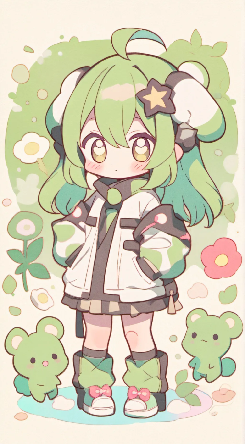 ai character: Little girl background